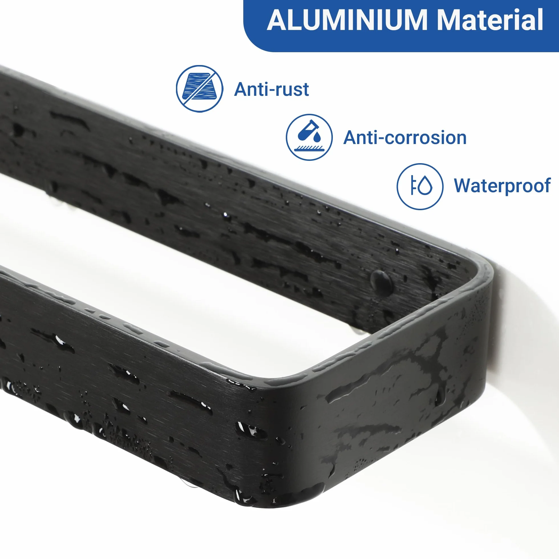 SAYAYO Porta Asciugamano Autoadesivo Nero 20cm Anello per Bagno Cucina