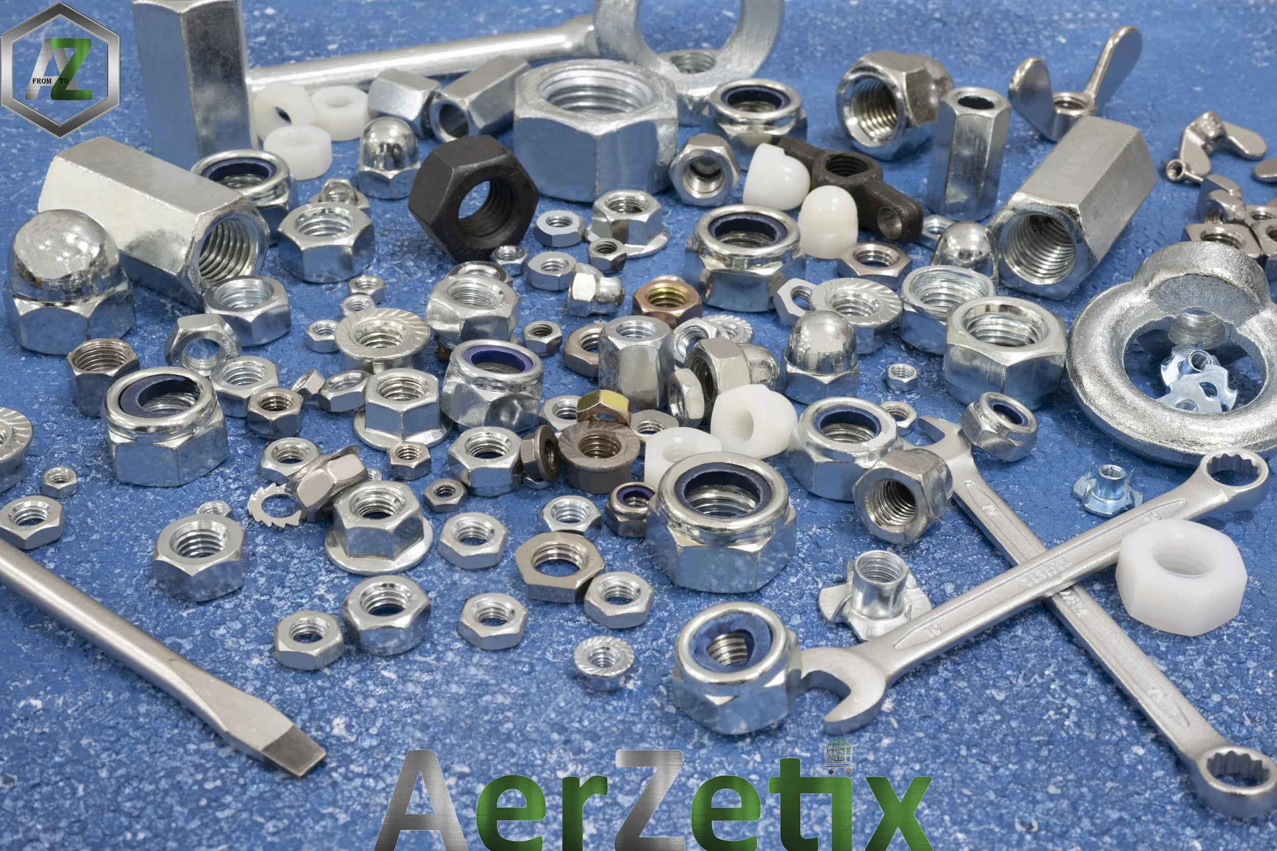 AERZETIX Set di 30 dadi quadrati smussati M6 inossidabili A2