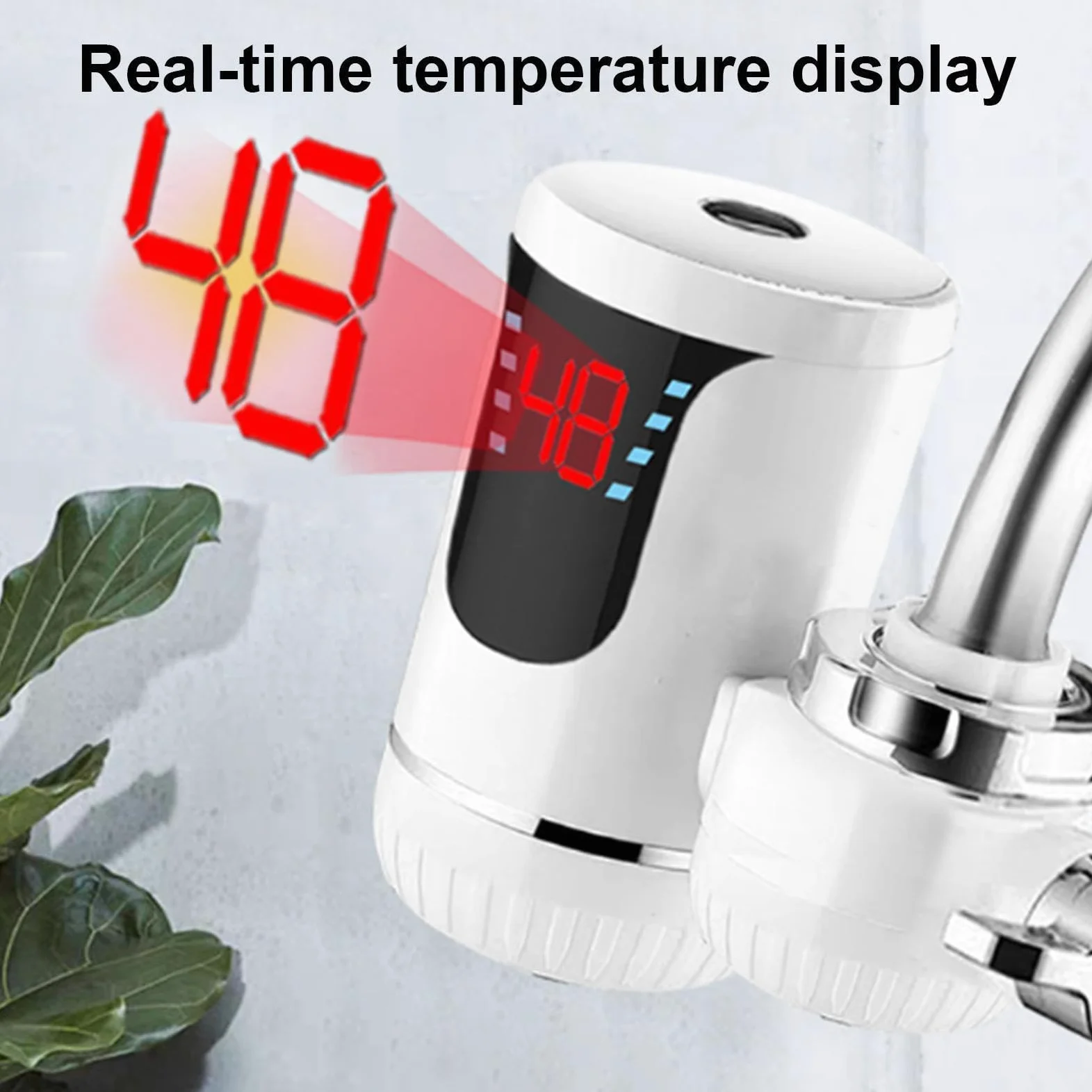 Parti riscaldanti rotanti del rubinetto dell'acqua calda istantaneo Fixat | Rubinetto elettrico impermeabile per lavandino, per cucina, casa, bagno, hotel, appartamento, elettrico B