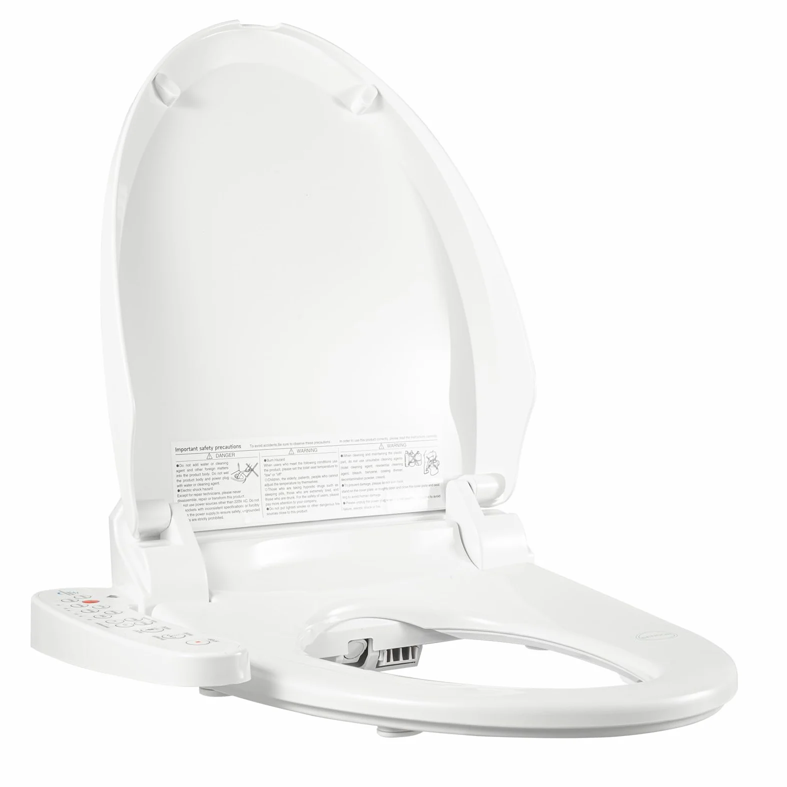 Sedile WC, doccia, WC con abbassamento automatico, copriwater non elettrico, doppio ugello autopulente