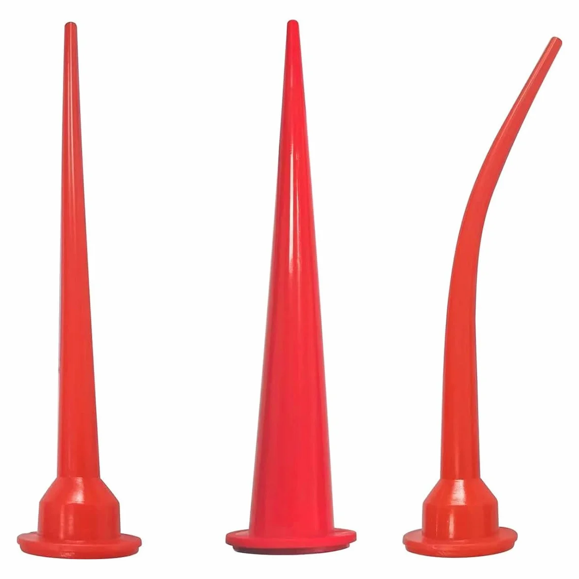 3 Pezzi Ugello per Calafataggio in Silicone, Dritto e Curvo