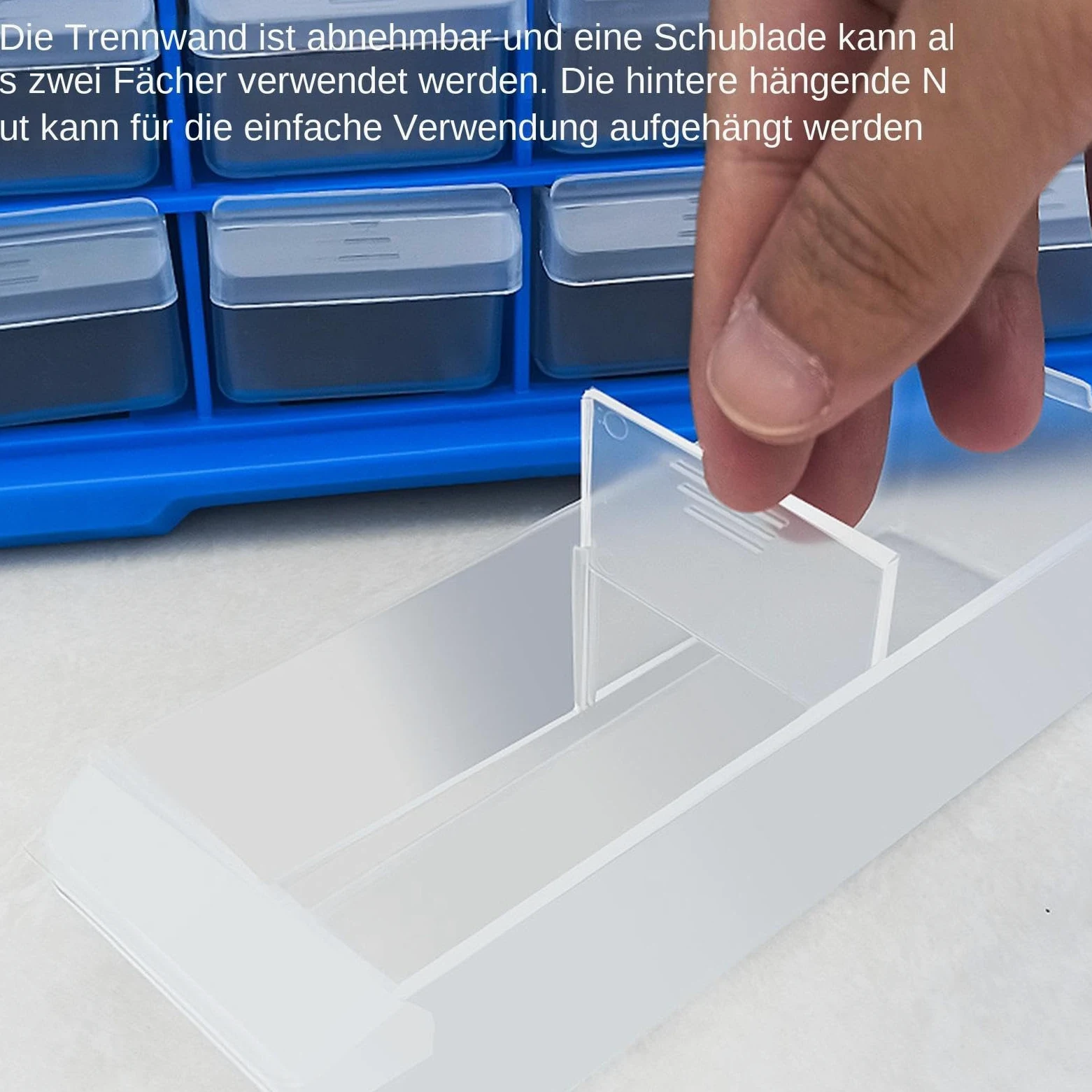 Organizer per viti – Cassettiera con 60 scomparti | Armadio per hardware e | bricolage facilmente impilabile per dadi e bulloni, viti, gioielli