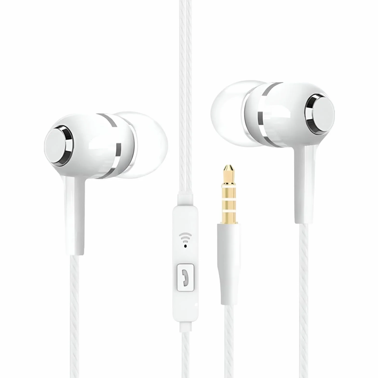 Generico Auricolari cablati, cuffie cablate | Telefoni auricolari con cavo | Auricolare a cavo Boost da 3,5 mm per la musica per allenamento per aerei da viaggio da viaggio