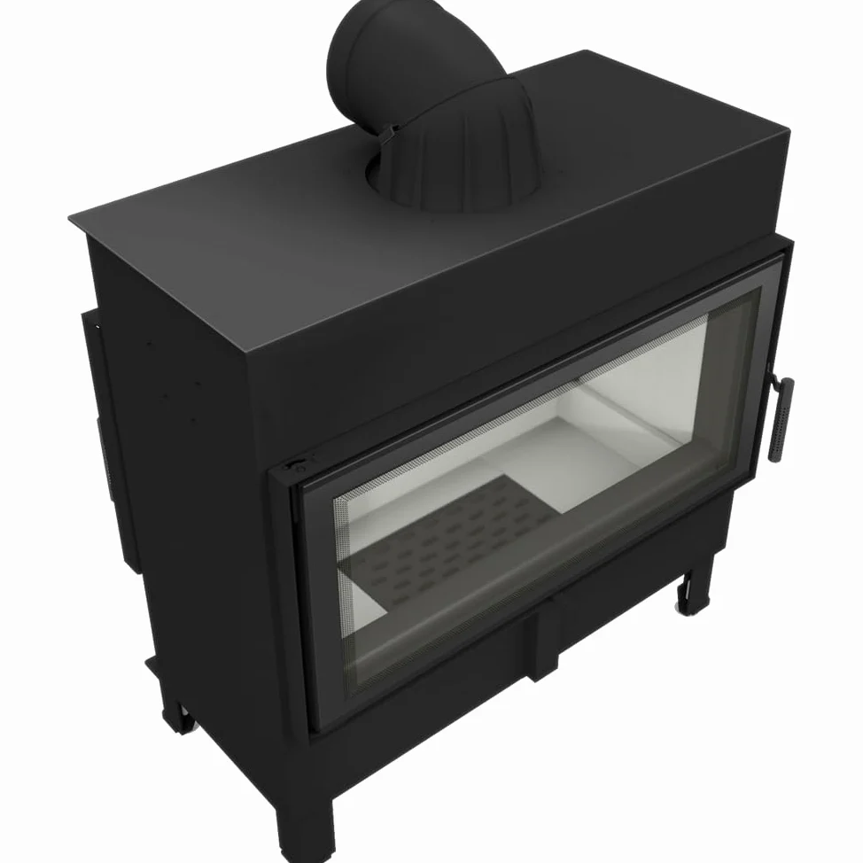 KRATKI Inserto per camino in acciaio a legna LUCY 16 kW Ø200 tunnel A+ 81 | Acciaio nero, efficienza 81%, classe A+. Ecodesign, BImSchV 2, Kratki PRO; per recupero calore.; combustione efficiente