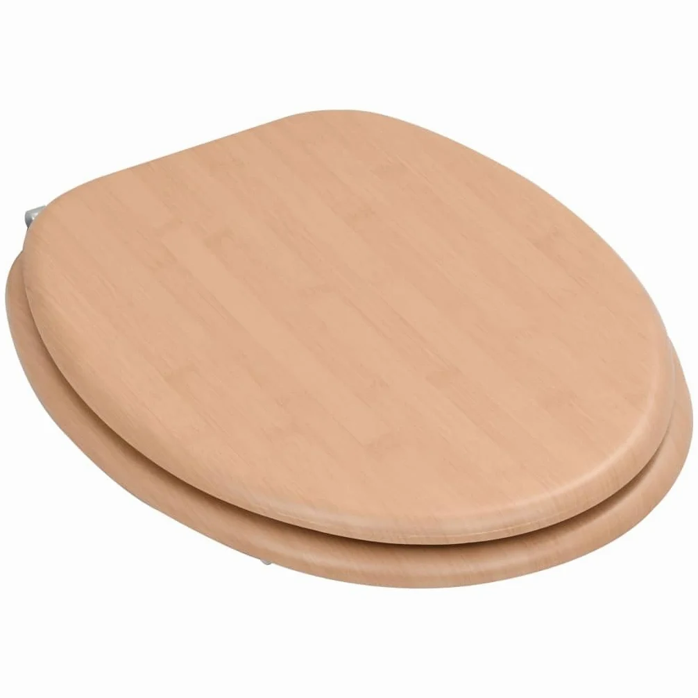 Sedile WC con coperchio in MDF design bambù 02_0002897