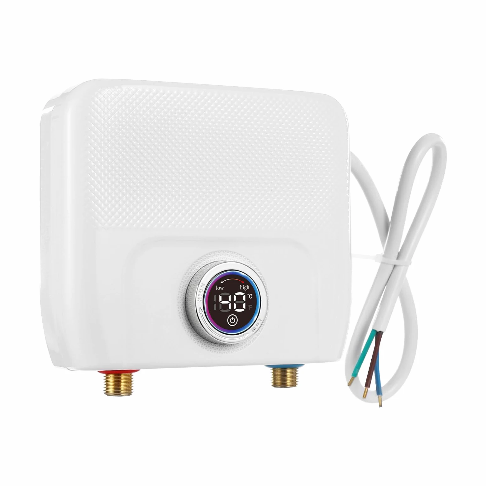 Scaldabagno Istantaneo 6500W, Scaldabagno Elettrico 220V, Mini Scaldabagno Senza Serbatoio, Schermo LED Digitale, Funzione Memoria, Controllo Intelligente, per Cucina Bagno Lavandino