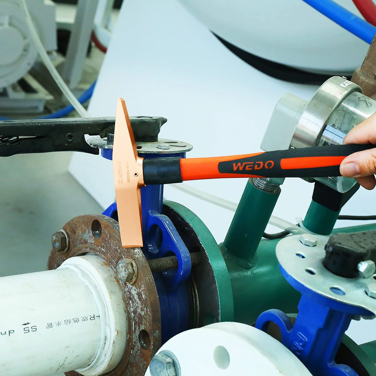 WEDO Martello da saldatura in rame 150g 280mm manico in vetroresina
