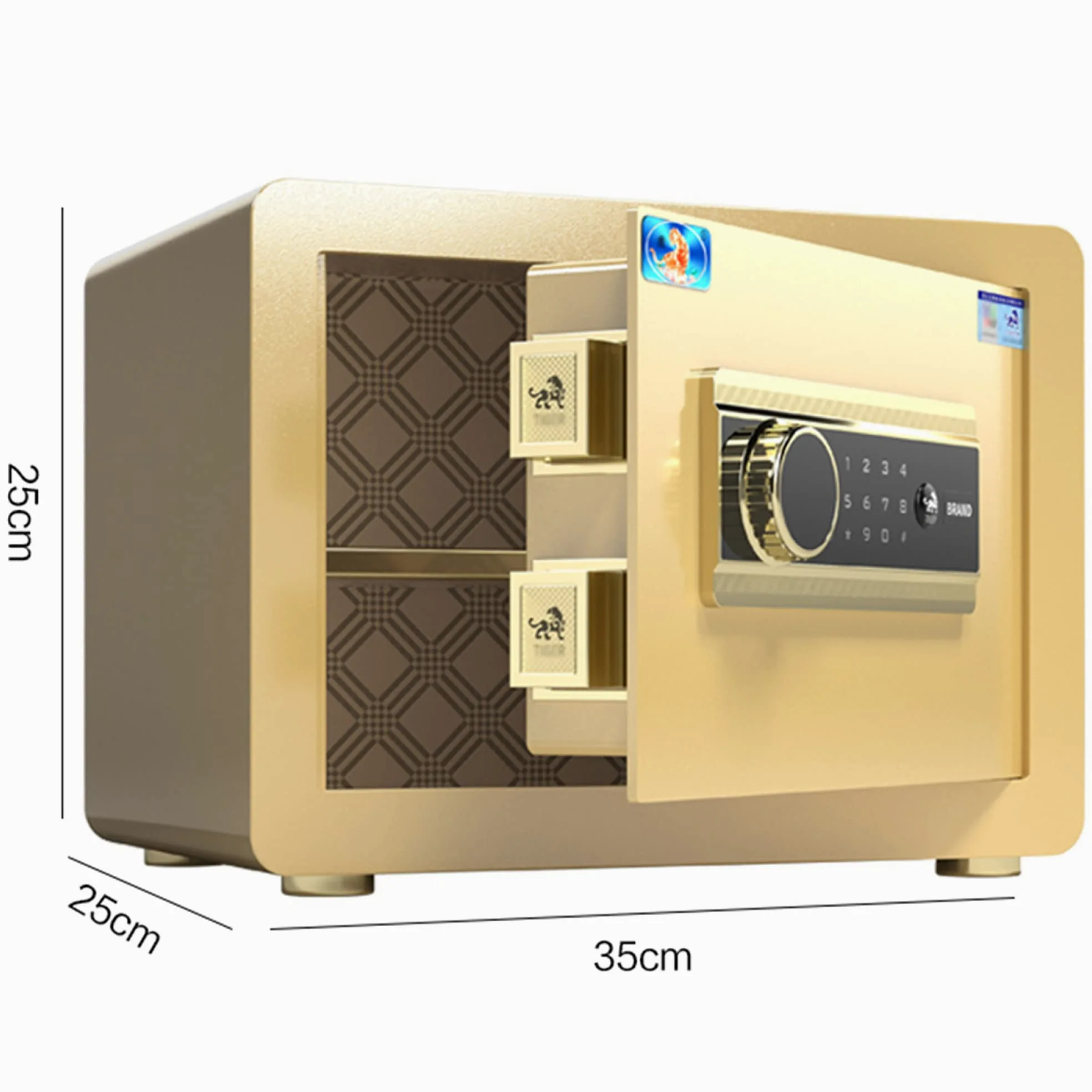 cassaforte, Casseforti da Ufficio, casseforti elettroniche for casa/Hotel/Viaggi(A,42cmx32cmx35cm)