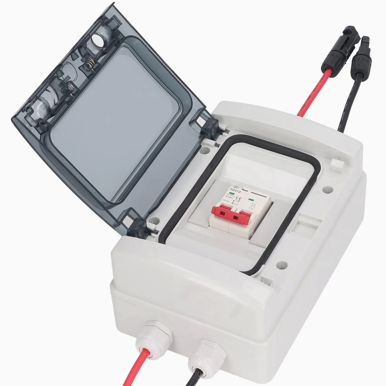 Protezione da sovraccarico con interruttore automatico CC, sezionatore solare fotovoltaico con scatola di prova IP65, interruttore automatico miniaturizzato da 500 V per sistemi (40A)