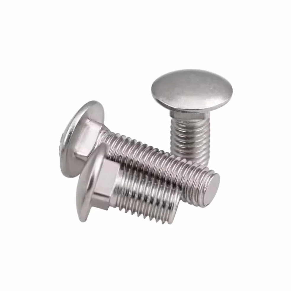 Bullone Carrello M4x10mm Acciaio Inox 60 Pezzi Viti Testa Tonda Collo Quadrato