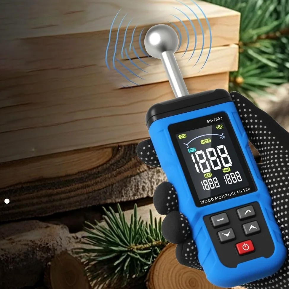 Misuratore di umidità non distruttivo per il legno e la parete di prova di alta precisione digitale umidità induzione tester per appaltatori fai da te