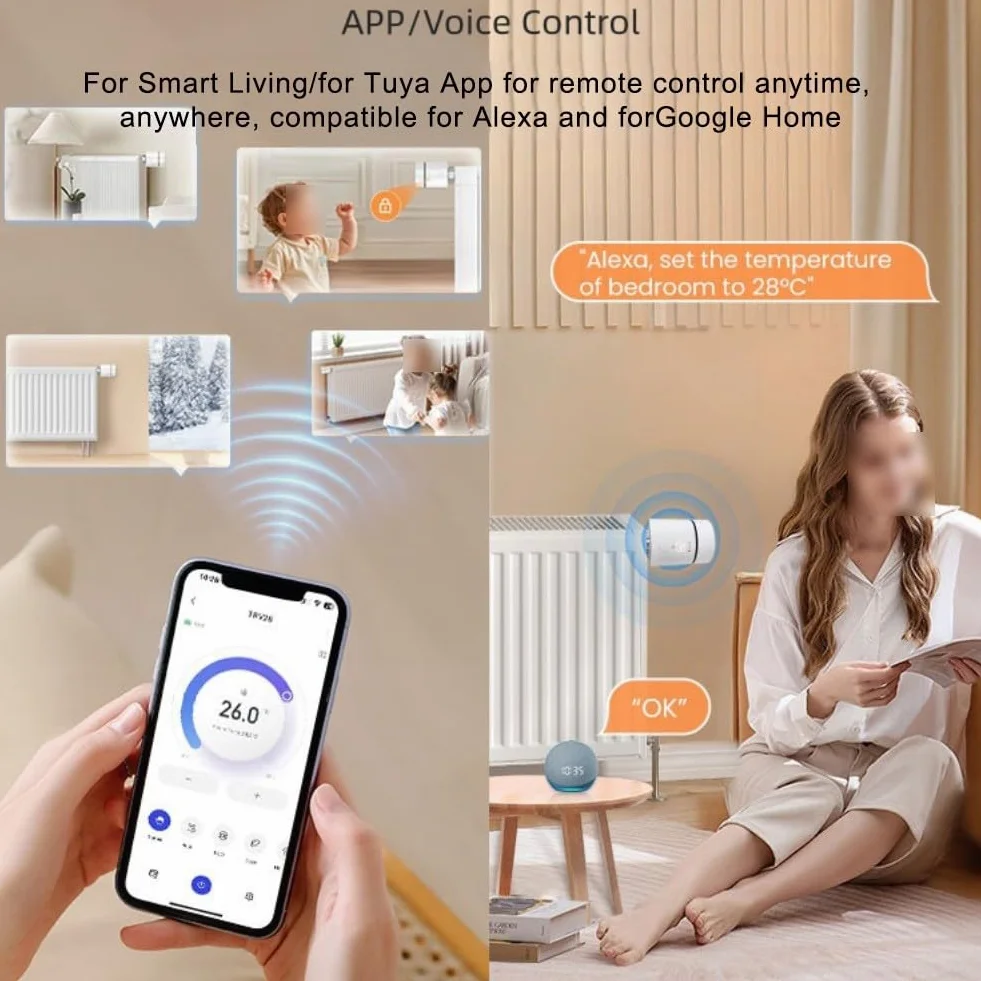 Smart TRV Radiatore Termostato Valvole, Per ZigBee 3.0 Per Tuya Termostato Programmabile Radiatore Smart Temperatura Valvola di Controllo