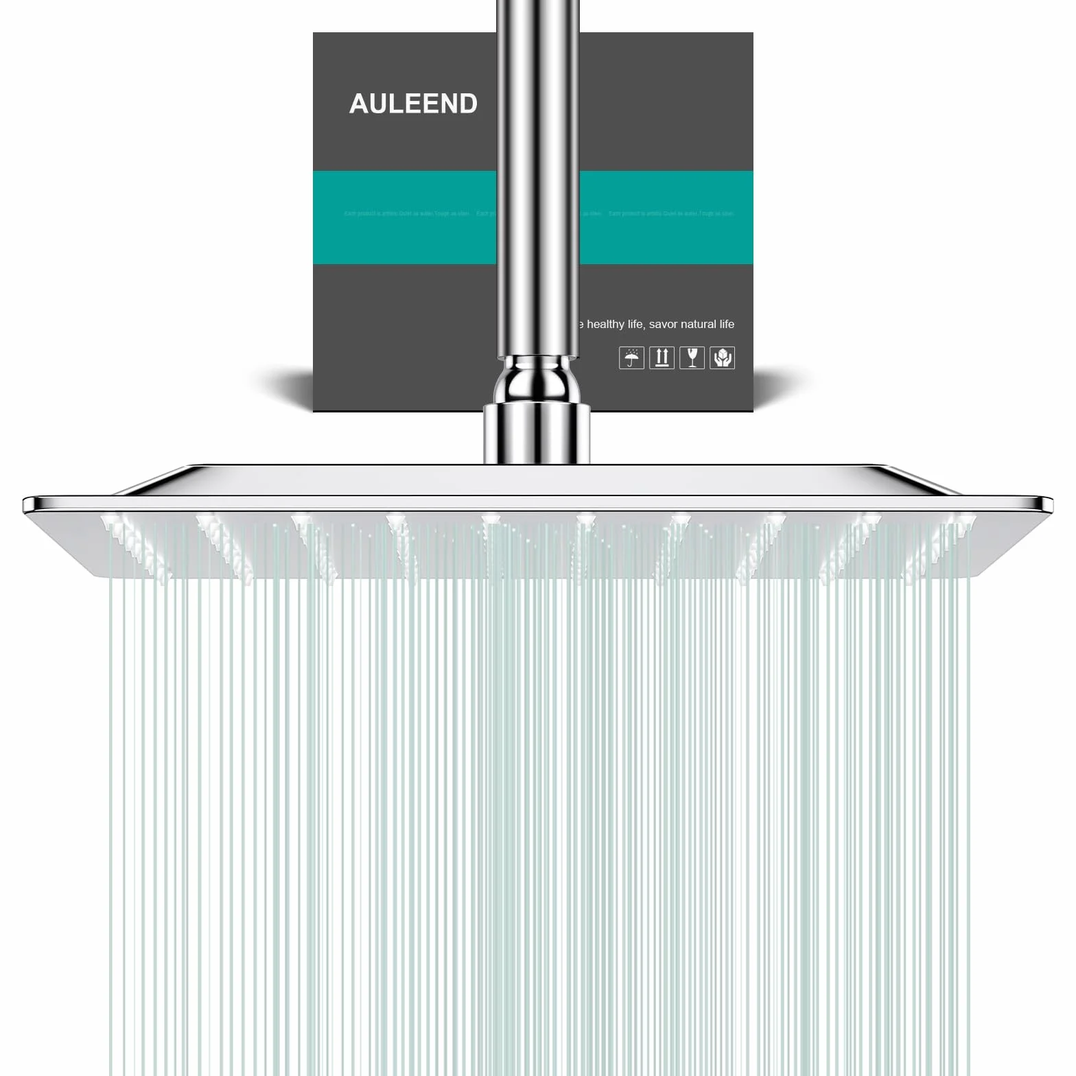 Soffione Doccia a Pioggia in Acciaio Inox 304 25 cm Cromo