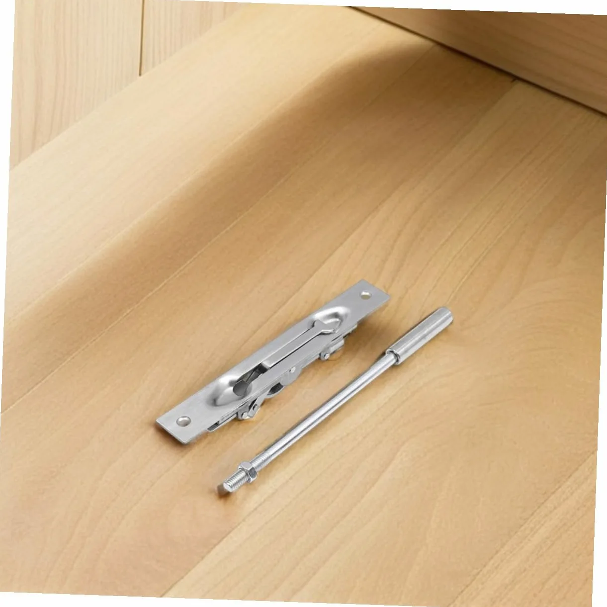 Gatuida Chiavistello Scorrevole per Porte Interne ed Esterne Acciaio Inox 304 Leva di Chiusura Antifurto per Case Negozi e Ferramenta per Porte d'Ingresso Argento