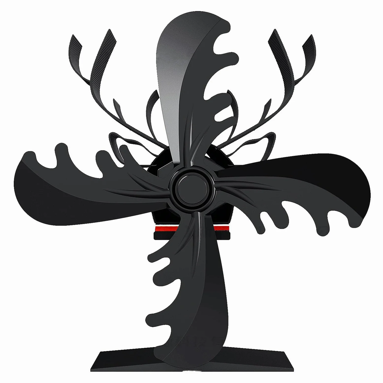 Ventilatore per Stufa a Legna Alimentato a Calore | Ventilatore | per Stufa a a 4 Foglie,Ventilatore Termico a Forma di Renna, per Stufa a Legna, Ventilatore per Stufa