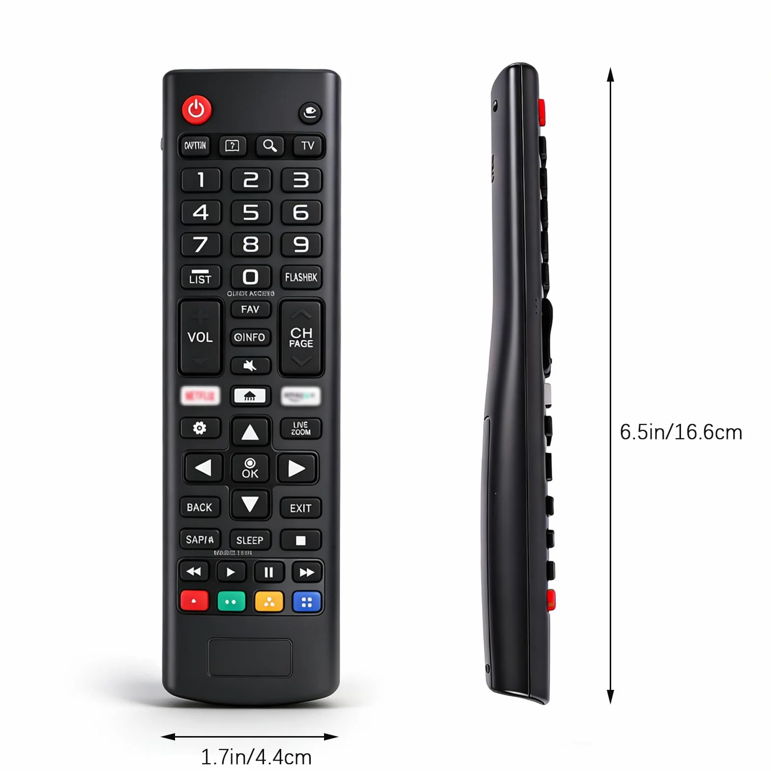 Telecomando Sostitutivo LG Universale, 2PCS AKB75095307 per Telecomando LG Smart TV, con Netflix Amazon Streaming Buttons, Non Serve Programmazione Compatibile Universale per LG TV LED LCD HDTV 3D 4K