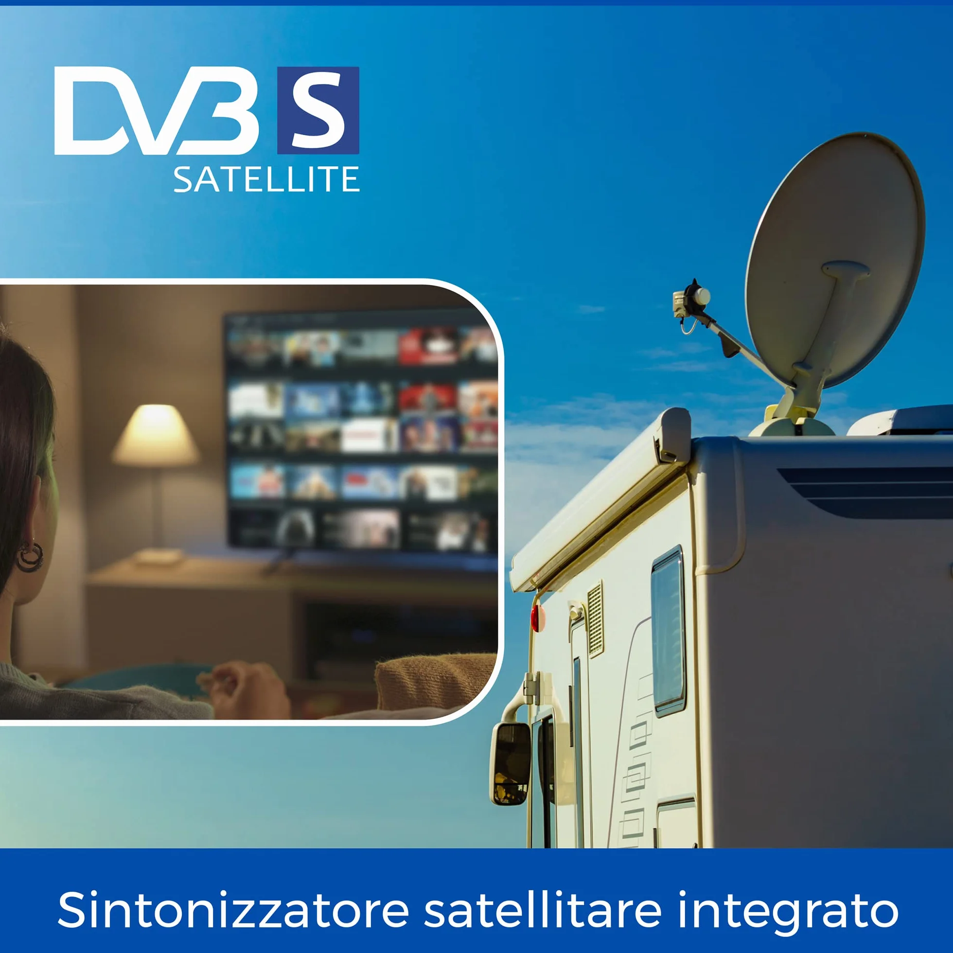 Cello 19 Zoll Smart Camping Reise TV 12-Volt TV Triple Tuner Bluetooth. Disney+ Netflix, Apple TV+ Prime Video Paramount+ Caravans HGVS Boote Modell 2023, 12V/SMART, 19"