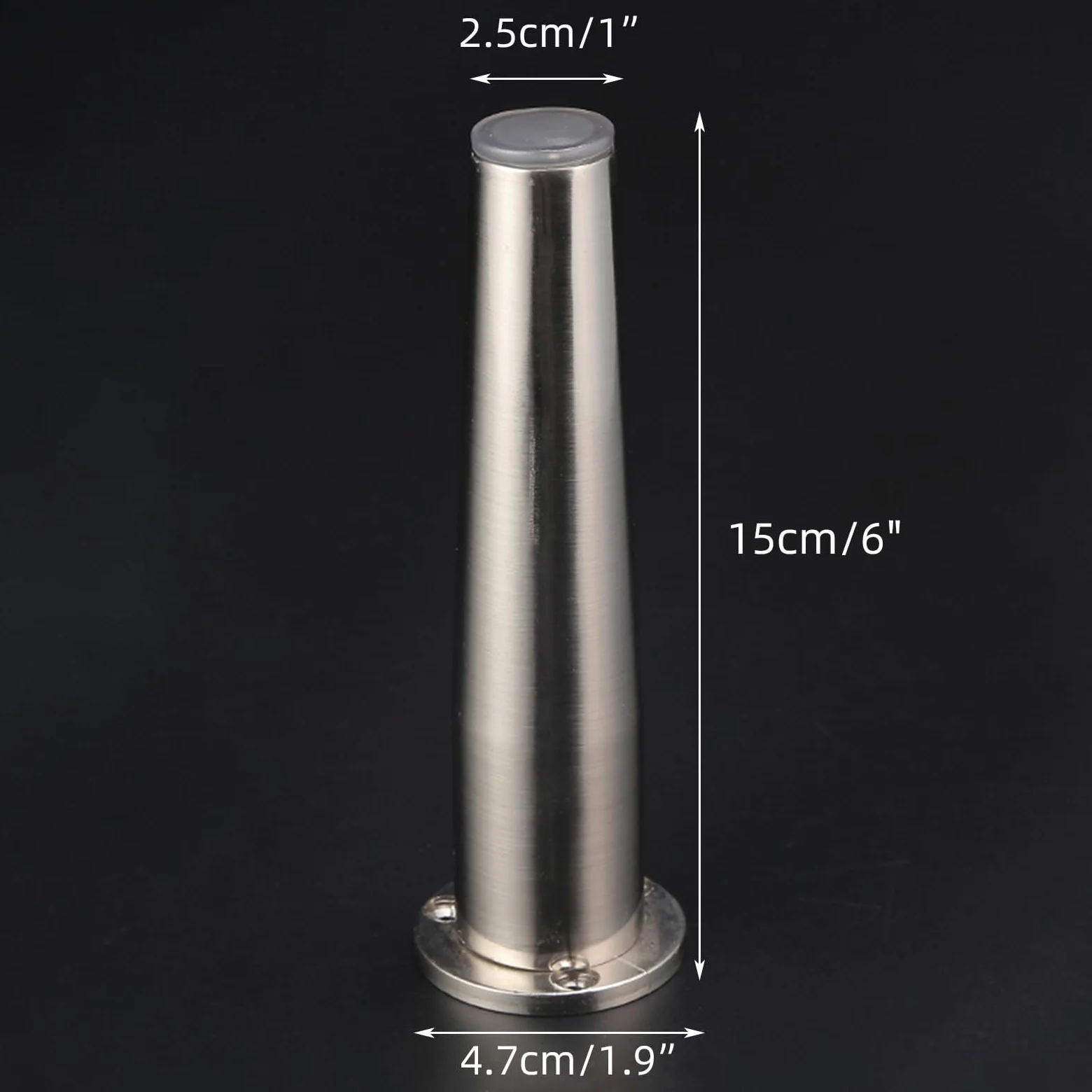 Generico Piedini per Divano Spazzolati da 15 cm 4 Pezzi Superficie Conica in Lega di Zinco Galvanizzata Altezza Piedini per Tavolo: 8-15 cm Gambe per Divano 15 cm/6"