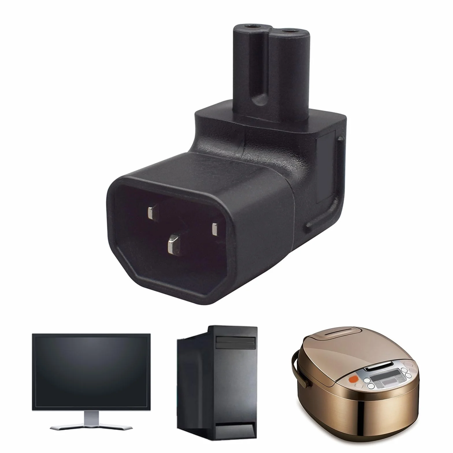 Convertitore di alimentazione IEC C14 a C19 adattatore, 10A maschio a 16A femmina connettore elettrico in PVC per elettronica