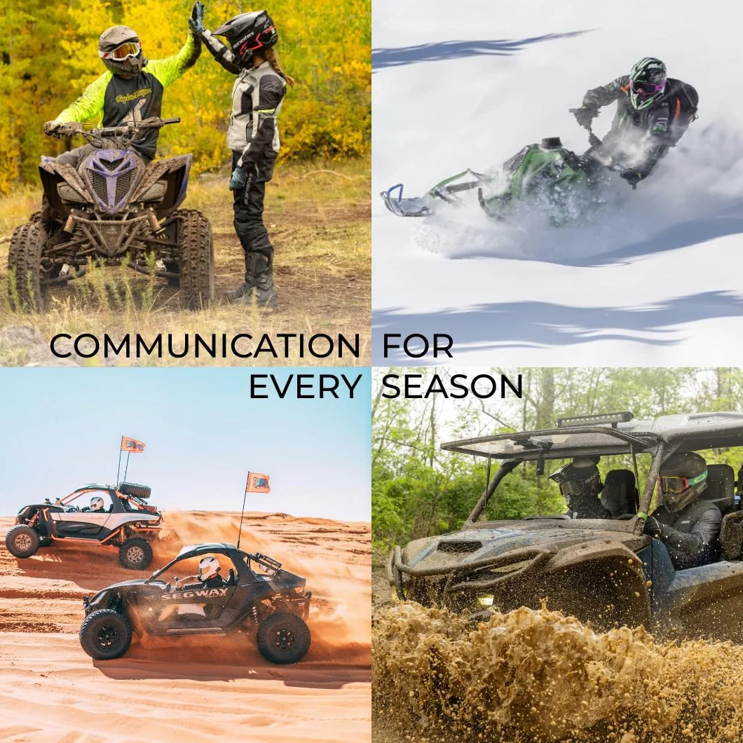 Cardo PACKTALK EDGE Veicoli fuoristrada, motoslitta, lato x lato, comunicazione ATV per ogni terreno (Duo)