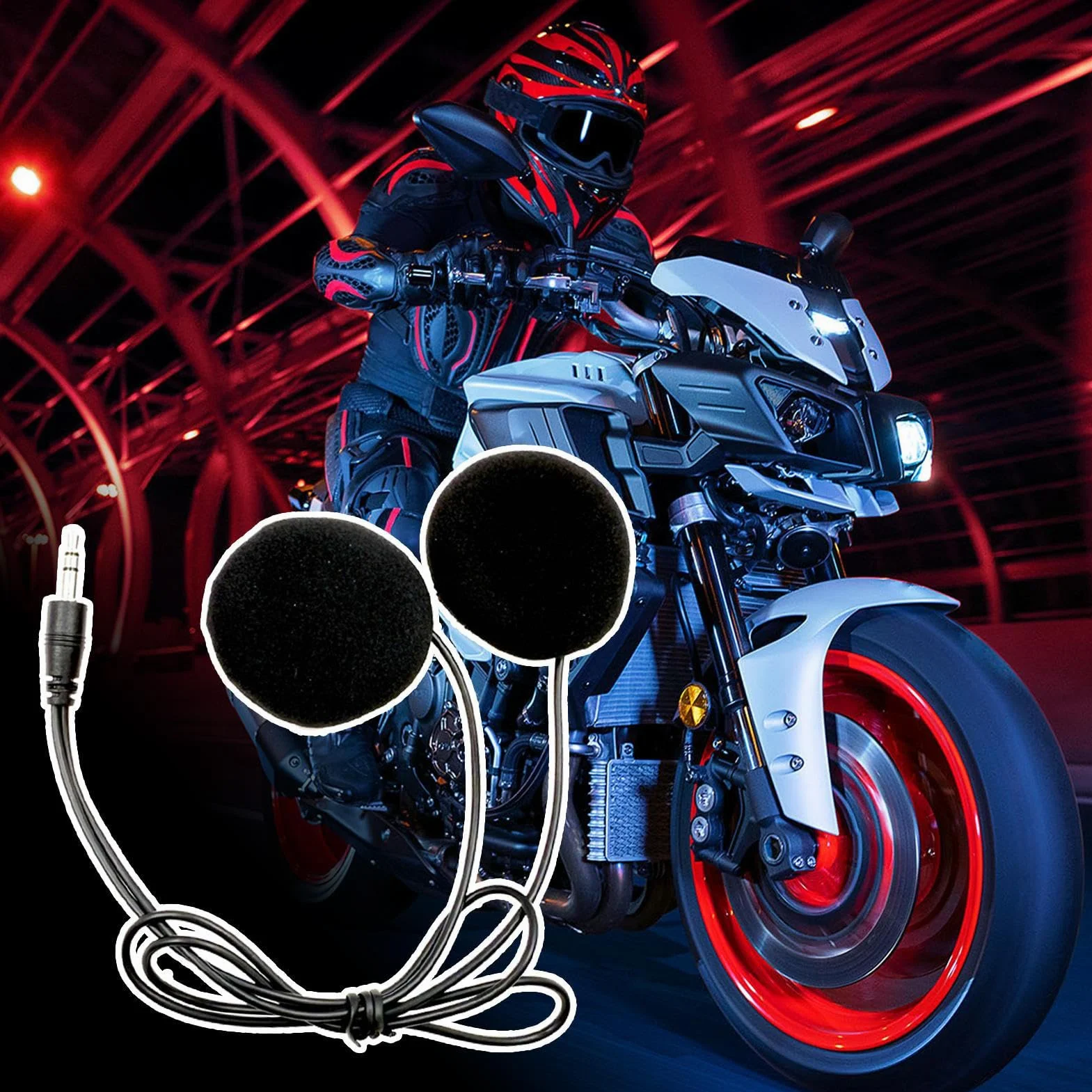 Generico Altoparlanti per Casco - Altoparlanti per Moto | Sportivi Per Moto Da Montagna Sci Motocross Snowboard E Avventure Outdoor