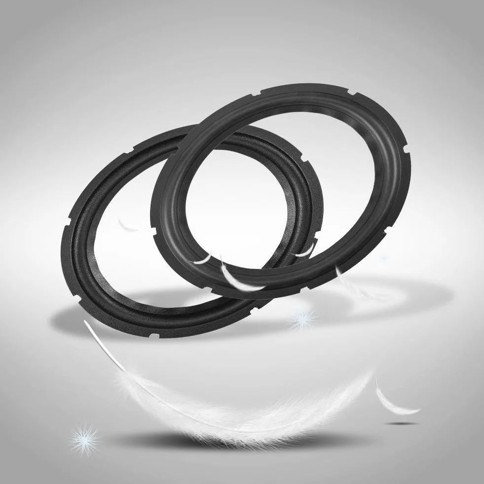 10 Pollici Perforato Altoparlante in Gomma Accessori di Riparazione Bordo Subwoofer Surround Anelli Parti di Ricambio per Riparazione Altoparlante O Fai da te (2PCS)