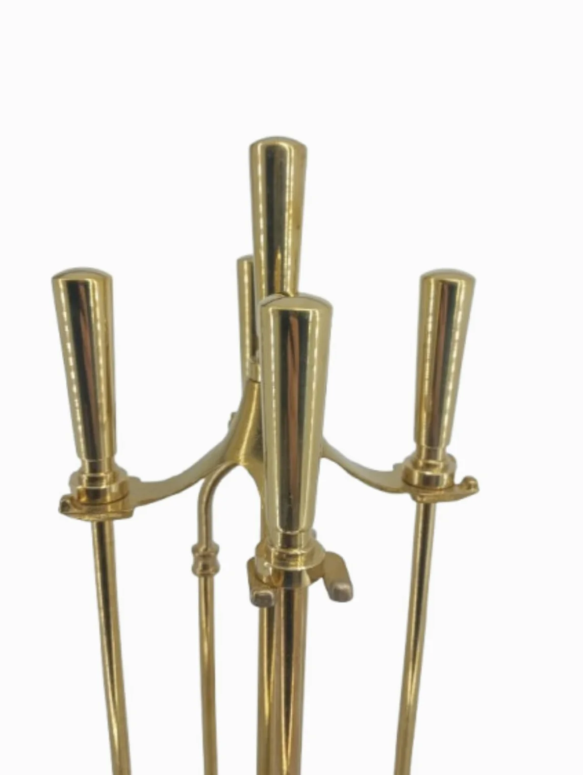 Set accessori per camino kit utensili trespolo in ottone lucido cilindro