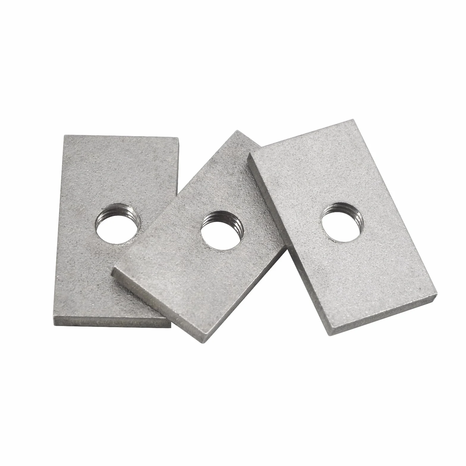 Nakrętki kwadratowe M8 ze stali nierdzewnej 304, 30x20x5 mm, 8 szt.