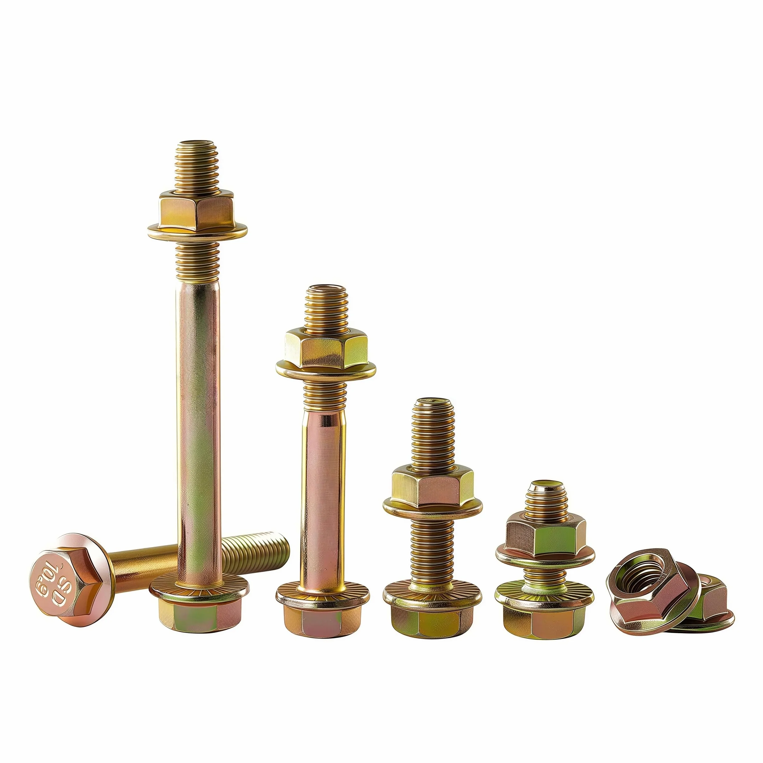 Set di viti e dadi a flangia M8 1,25 x 35 mm 8 set classe 10,9 rivestimento in zinco