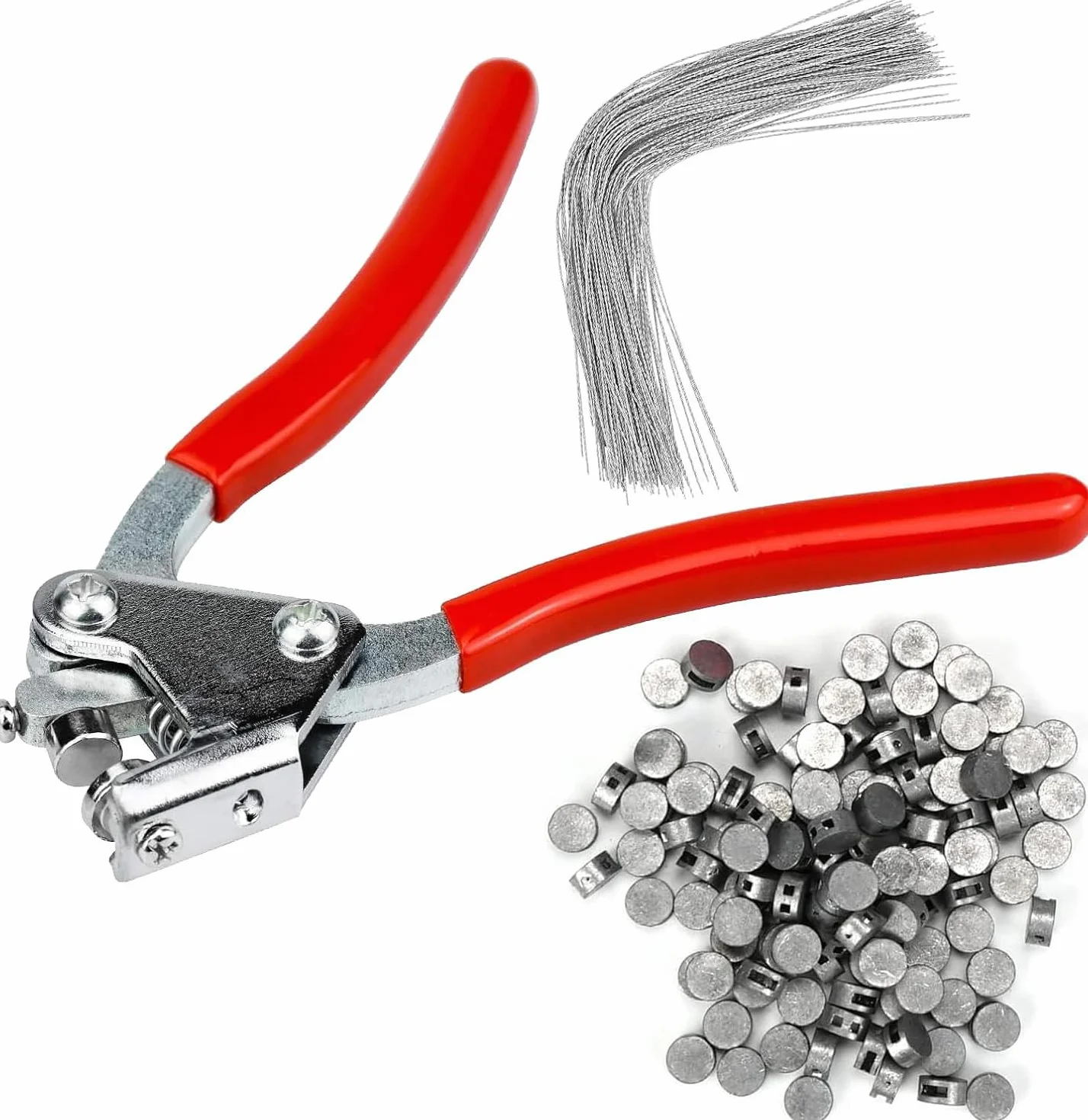 Pinza per sigillare 165 mm set con filo sigillante 170 mm e guarnizioni 10 mm