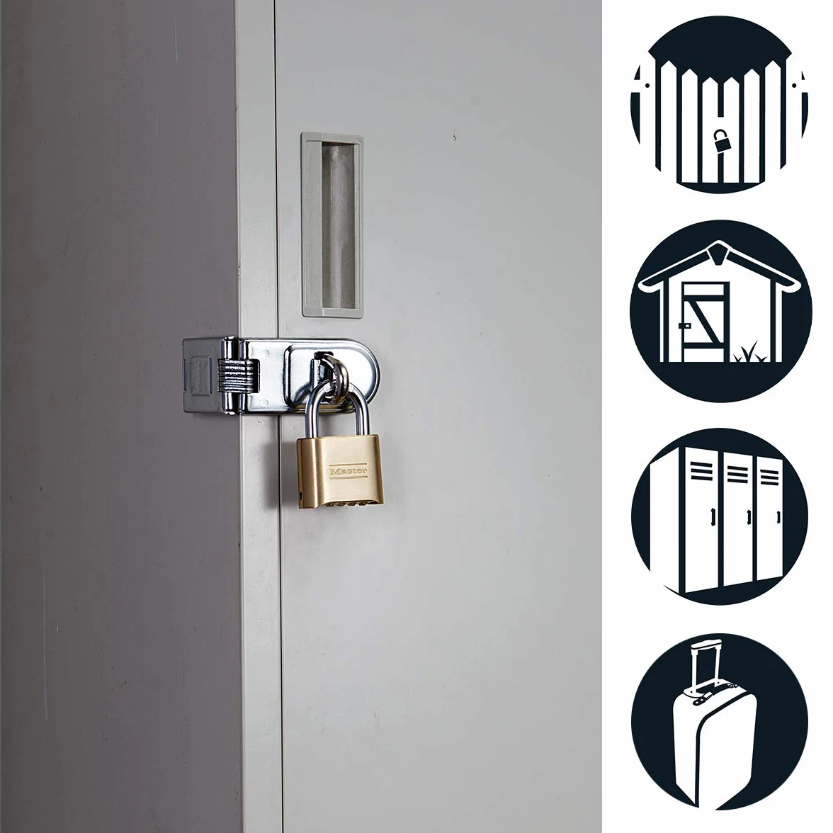 Master Lock 175EURDLH Lucchetto Certificato a Combinazione in Zinco massiccio con Finitura in Ottone, Oro, 10.7 x 5.1 x 2.4 cm
