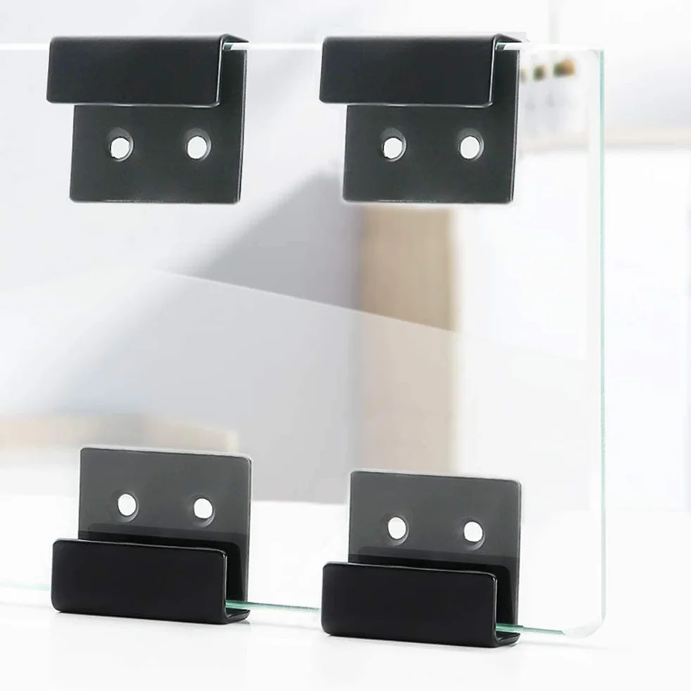 Staffa a U Ganci Muro Espositore per Piastrelle Ceramica Gancio Metallo XL Nero 8 Pezzi