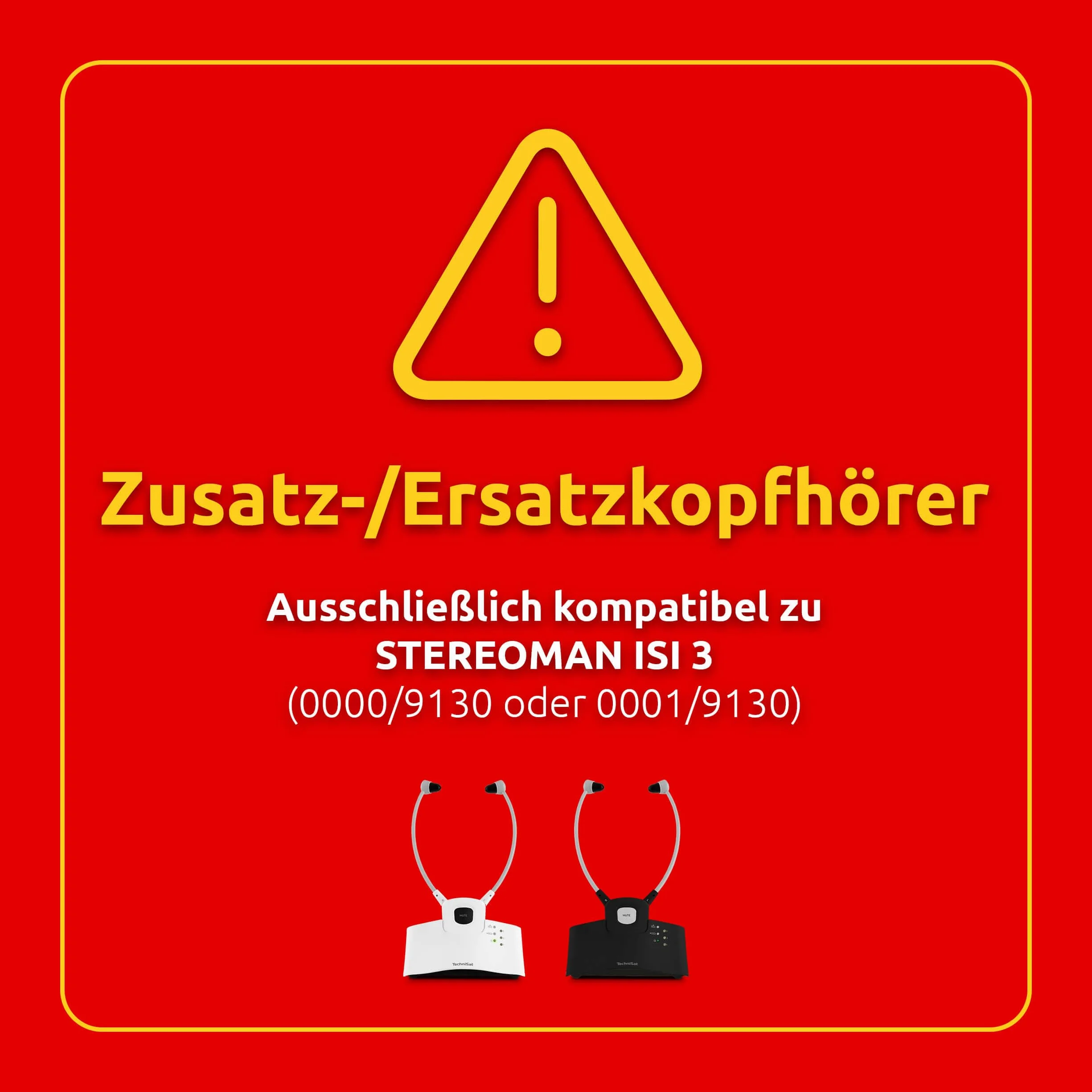 TechniSat STEREOMAN ISI 3 – Cuffie (secondo auricolare, senza fili stereo con batteria, senza trasmettitore, solo compatibile con STEREOMAN ISI 3) bianco