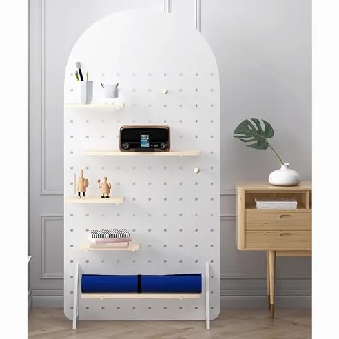 Generico Pannello Forato per Attrezzi da Garage, Porta Punte da Trapano, Set di Chiavi, Supporti, Pannelli forati, Pannello Forato Mobile con rotelle, Organizer in Legno, Kit Pannello Forato per casa