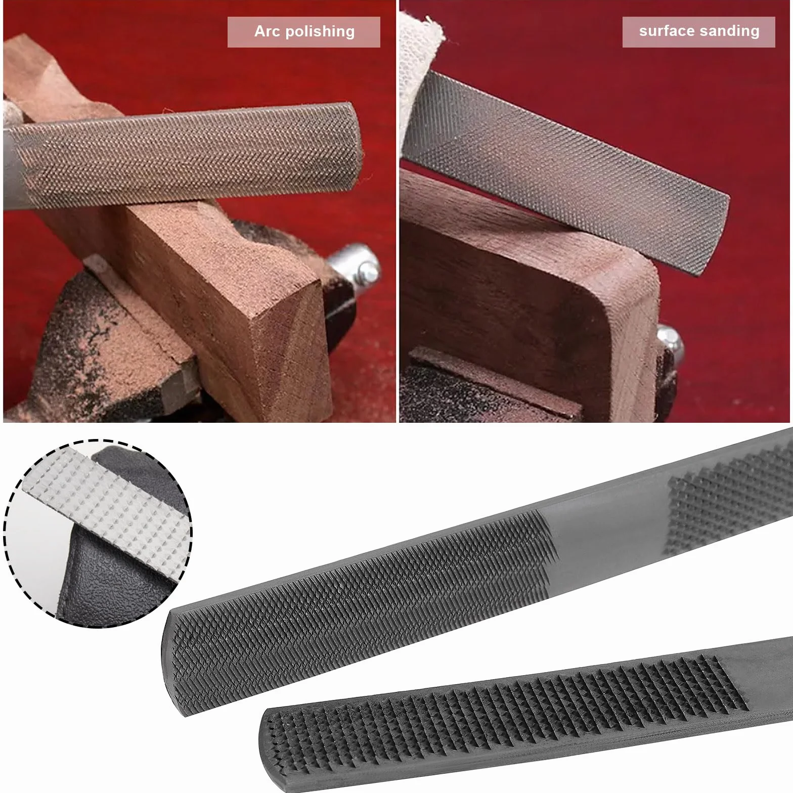 200mm Multifunzione 4 In 1 Lime In Acciaio Ad Alto Tenore Di Carbonio Per Lavorazione Del Legno