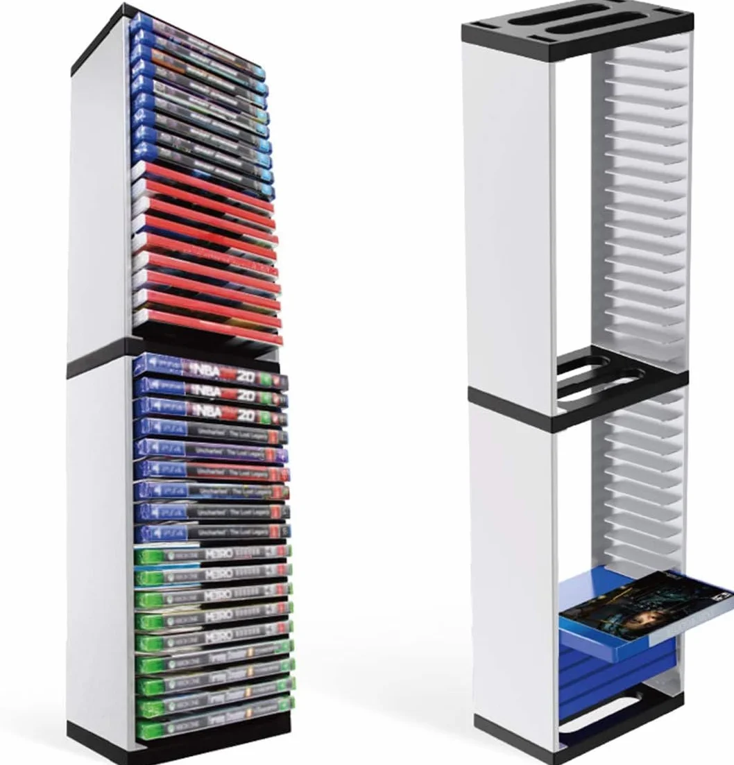 Yolispa Game Disc Holder Video Gioco Scaffalatura CD Racks Videogioco Scaffale DVD Contenitore 36Pcs Discs per PS5