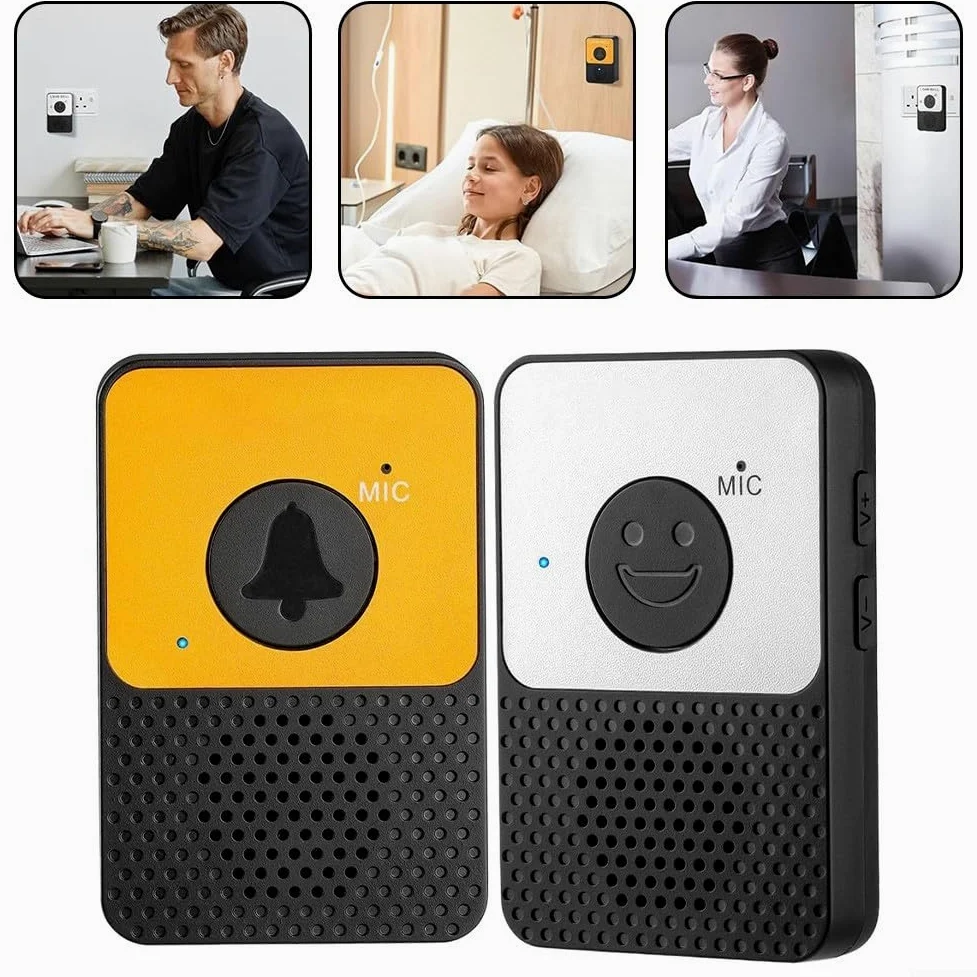 Oceanlend Campanello videocitofonico wireless, campanello citofonico bidirezionale impermeabile, con indicatore LED, portata 300 m per casa, ufficio, scuola, hotel e ospedale
