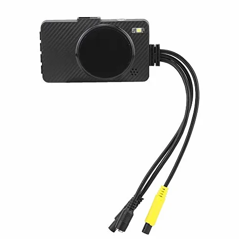 Telecamere per motociclette DVR, Registratore video moto con doppia lente 1080P/480P, IP68 impermeabile, LCD 3 pollici