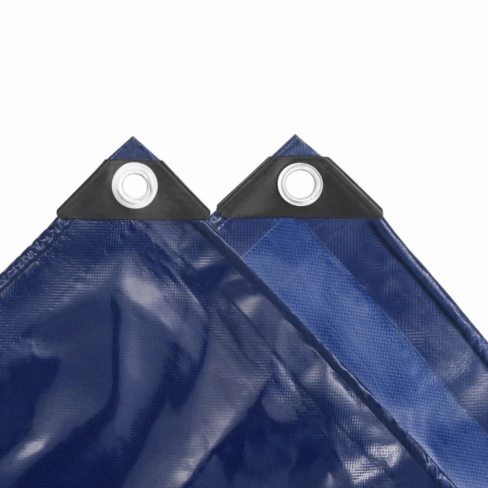 Telone di copertura, 650 g/m², in tela con rivestimento in PVC, 2,5 x 3,5 m, blu, impermeabile, antistrappo, resistente alle intemperie, per mobili da giardino, rimorchi, auto, barca