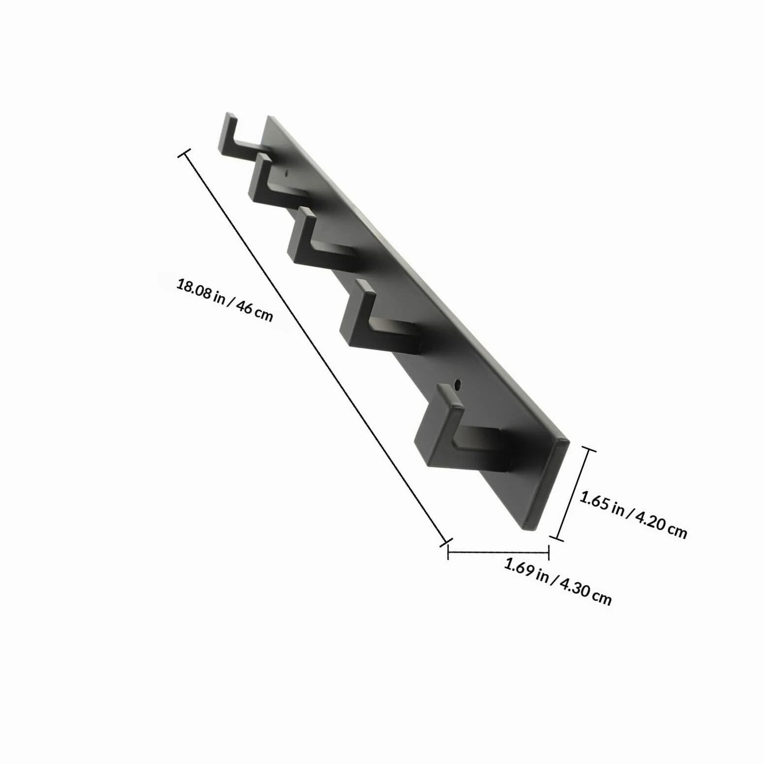 LABRIMP Gancio Adesivo da per Appendere Cappelli e Cappotti in Alluminio Nero Facile da Installare, per Bagno e Cucina su Piastrelle