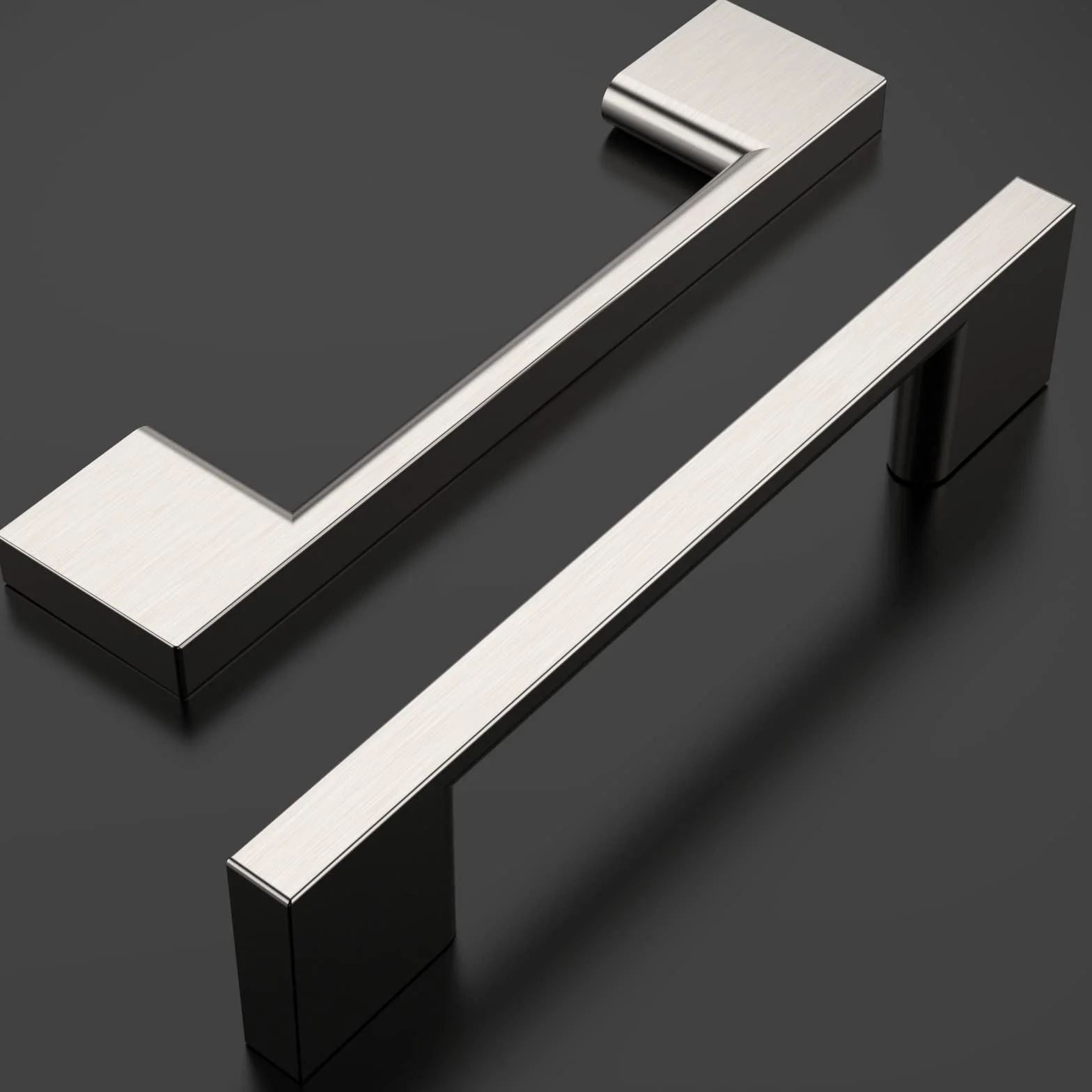 Amerdeco 10 pezzi Maniglie per Mobili da Cucina Distanza fori 96mm Nichel Satinato Spazzolato Maniglie cucina armadietti in acciaio Lega di zincoper mobili da cucina per mobili UK0035