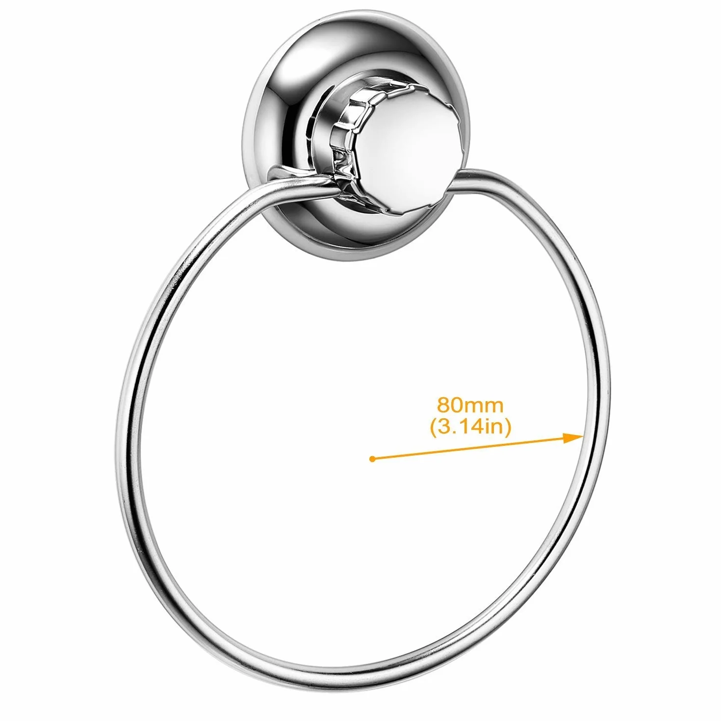 PortaAsciugamano a Vuoto Anello in Acciaio Inossidabile - Senza Perforazione per Bagno e Cucina