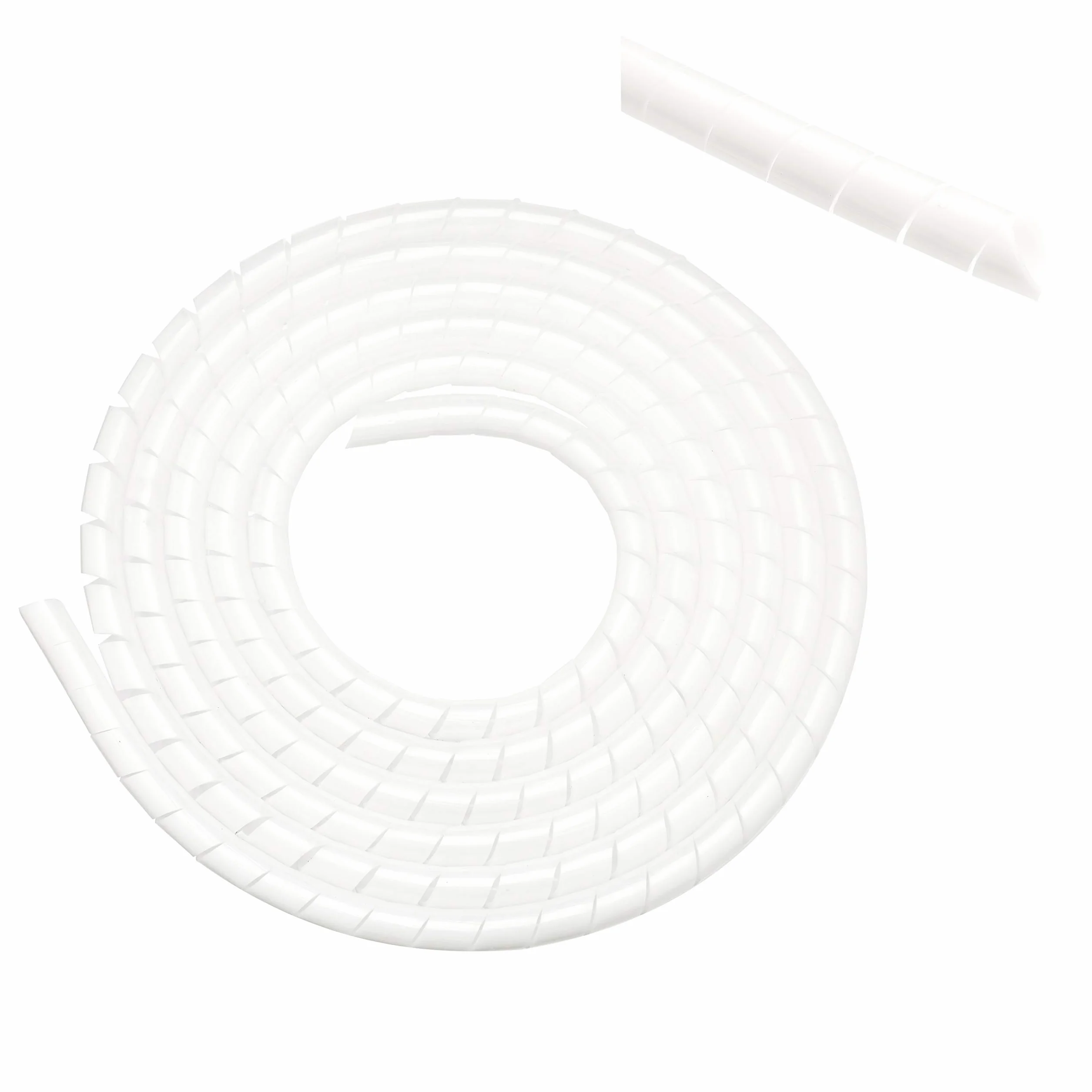 Amazon Basics Avvolgicavo a spirale, ideale per gestione dei cavi e per proteggere icavi dagli animali domestici, 2.5 m, bianco