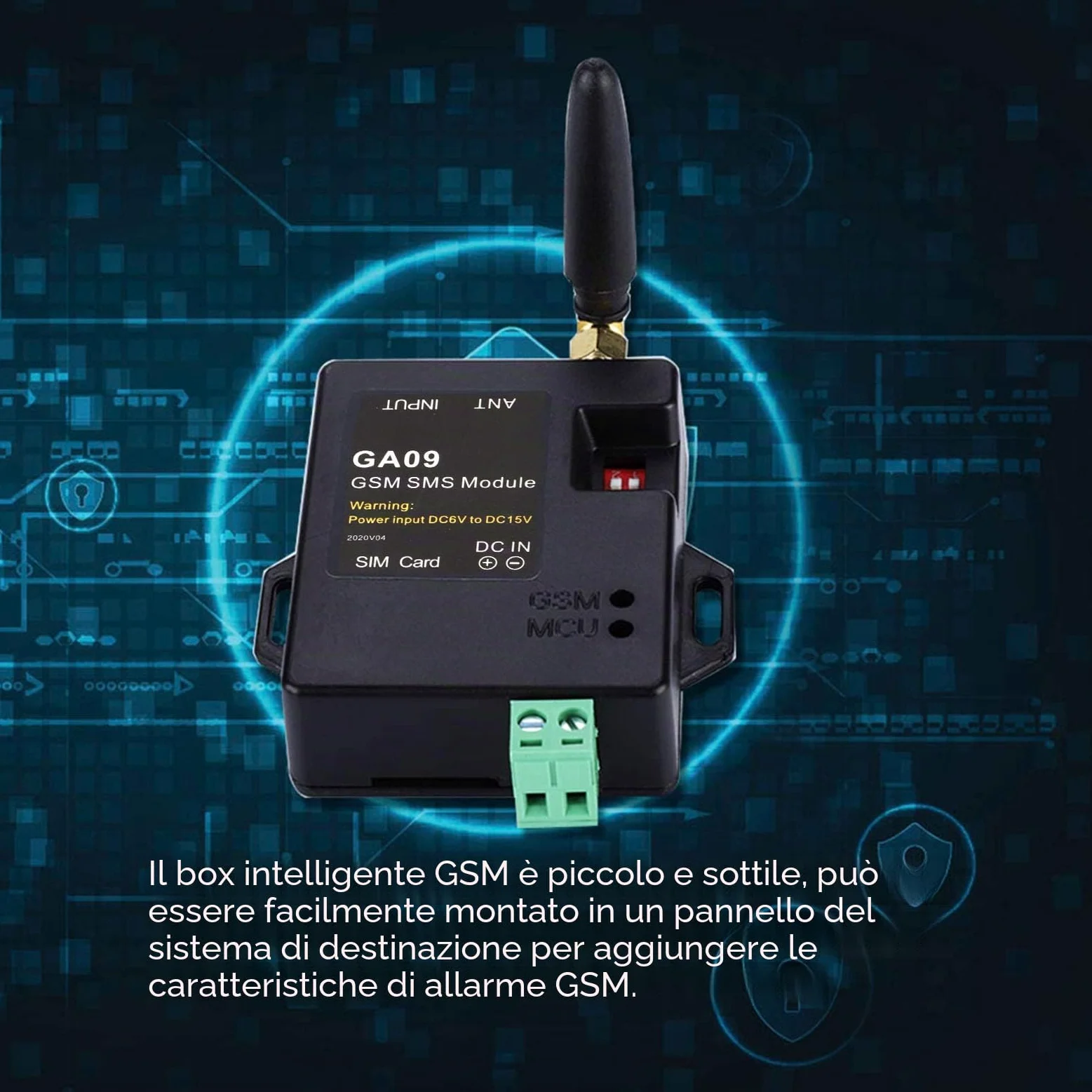MAGT Allarme Gsm Sistemi Di Allarme Domestico, Sistema di Allarme di Sicurezza Domestica Mini Smart Wireless 8 canali Chiamata di Allarme SMS Intelligente for la Sicurezza Aziendale Domestica