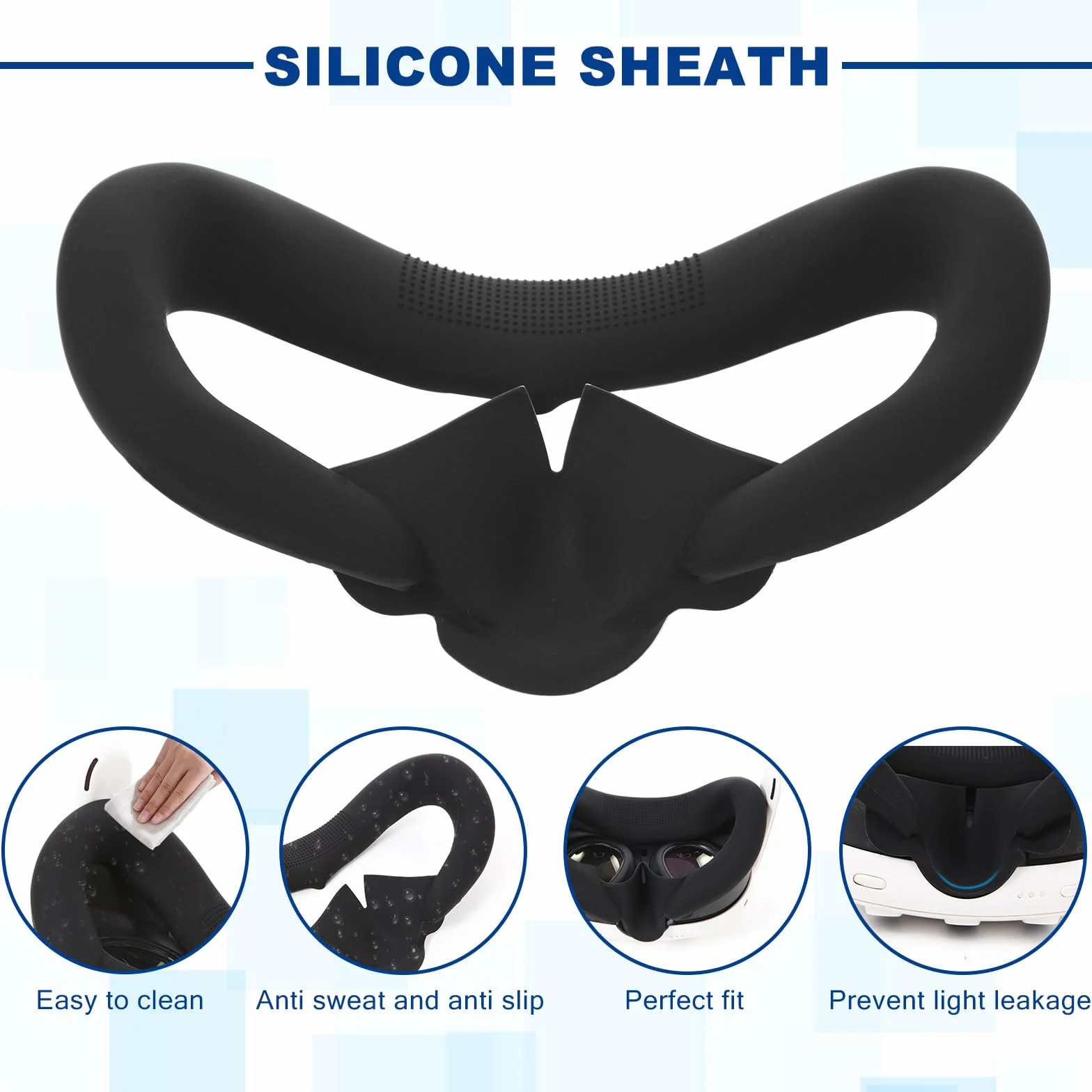 Set di accessori protettivi per Meta Quest 3, coperture per impugnature e controller VR, pad in silicone e coperture per levette VR