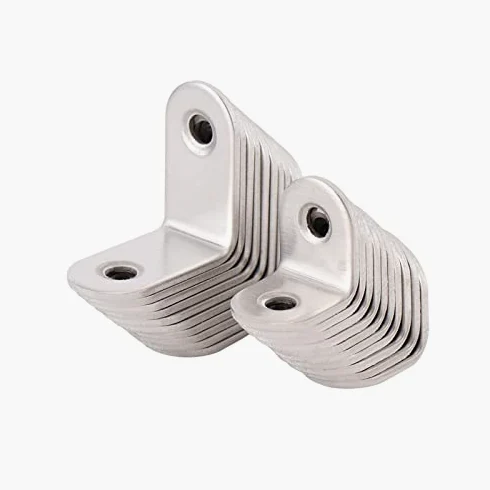 Staffe ad angolo retto resistenti per legno, robuste staffe angolari per assemblaggio di mobili fai da te, perfette per collegamenti di tavoli e sedie