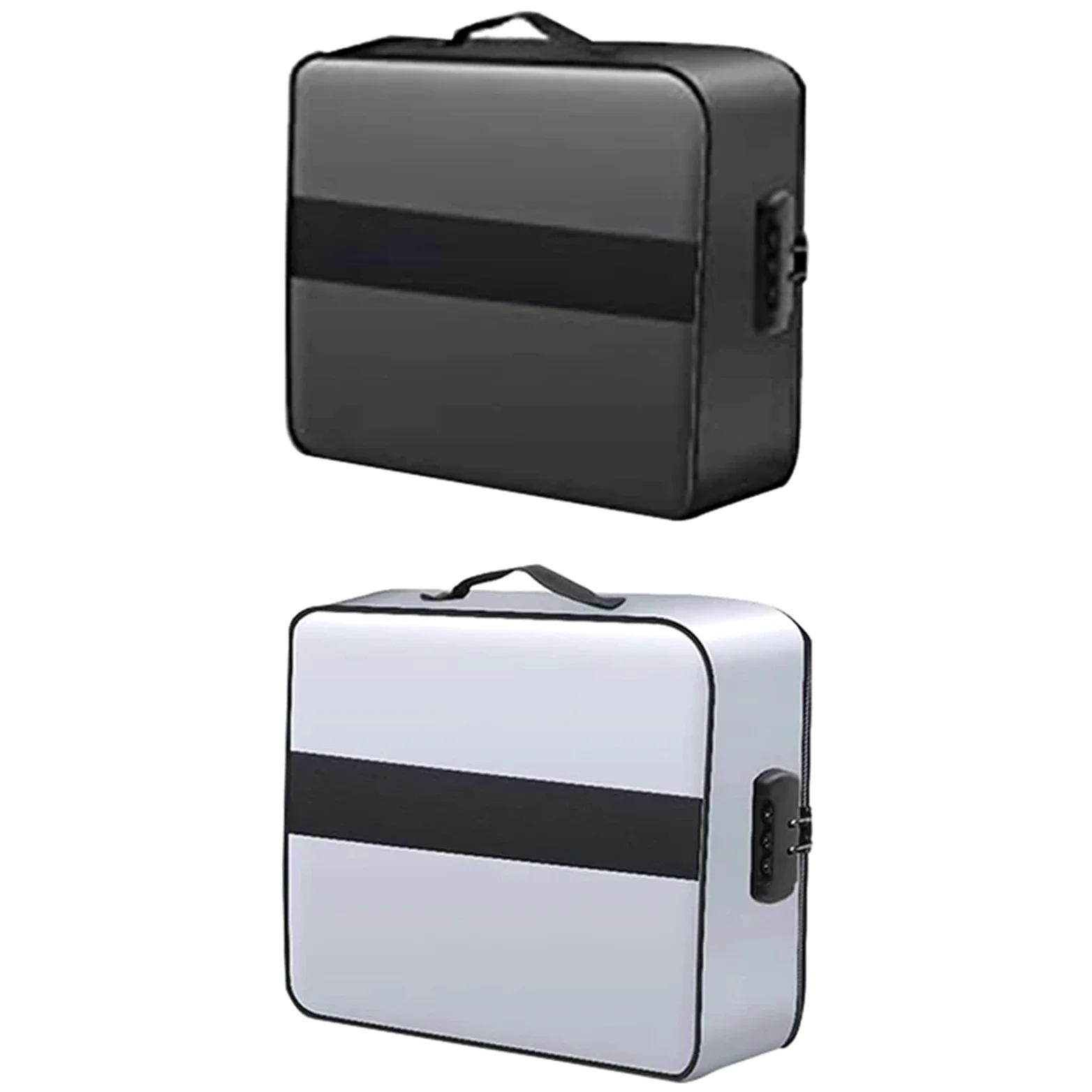 Borsa for Documenti con Serratura Ignifuga a 3 Strati 15X11 Pollici Importante Organizer for Documenti(Silver)