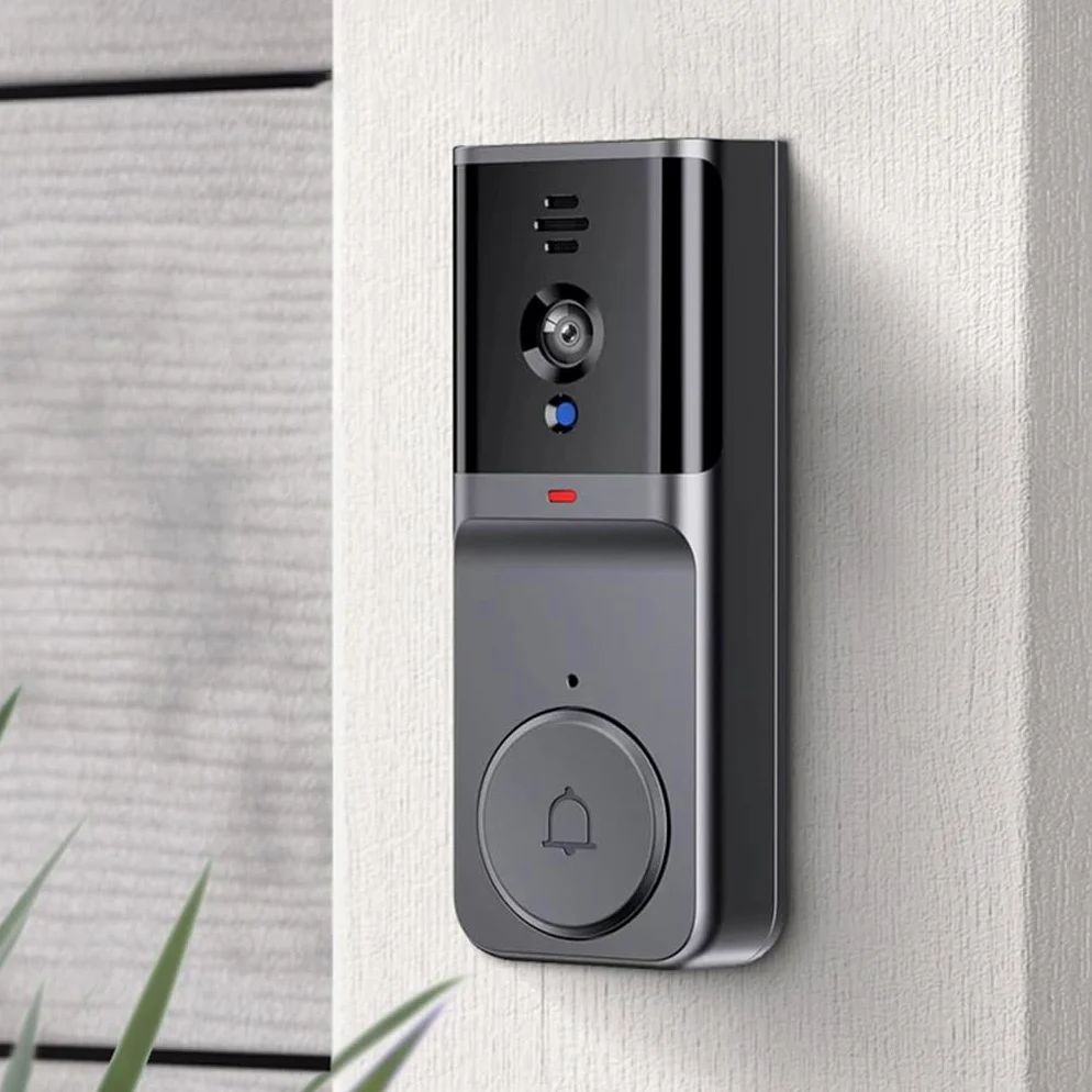 Visualizzazione video ottenuta con campanello con telecamera Wi-Fi | dotato di citofono bidirezionale e opzioni di ricarica USB. Campanello wireless per spioncino con telecamera per porta di