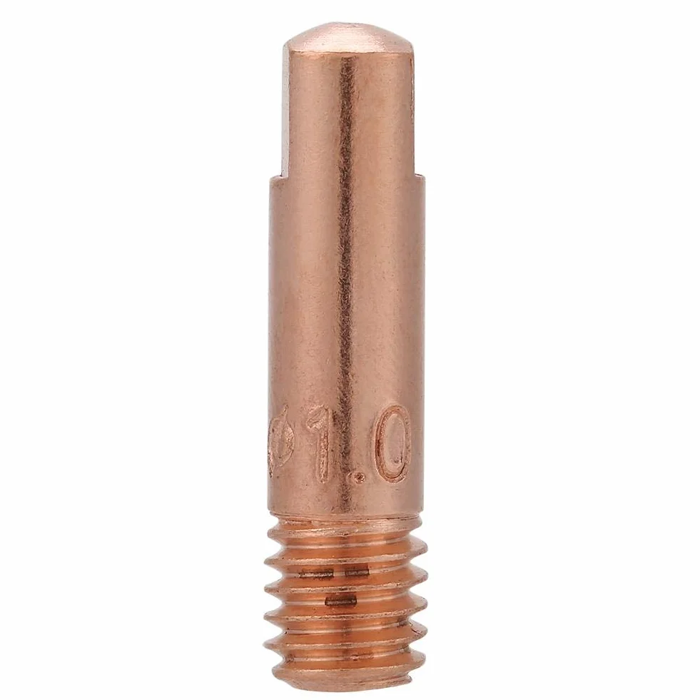 Akozon 24KD MIG/MAG Saldatura Torcia Consumabili 20pcs Rame Punta 0.8/1.0mm