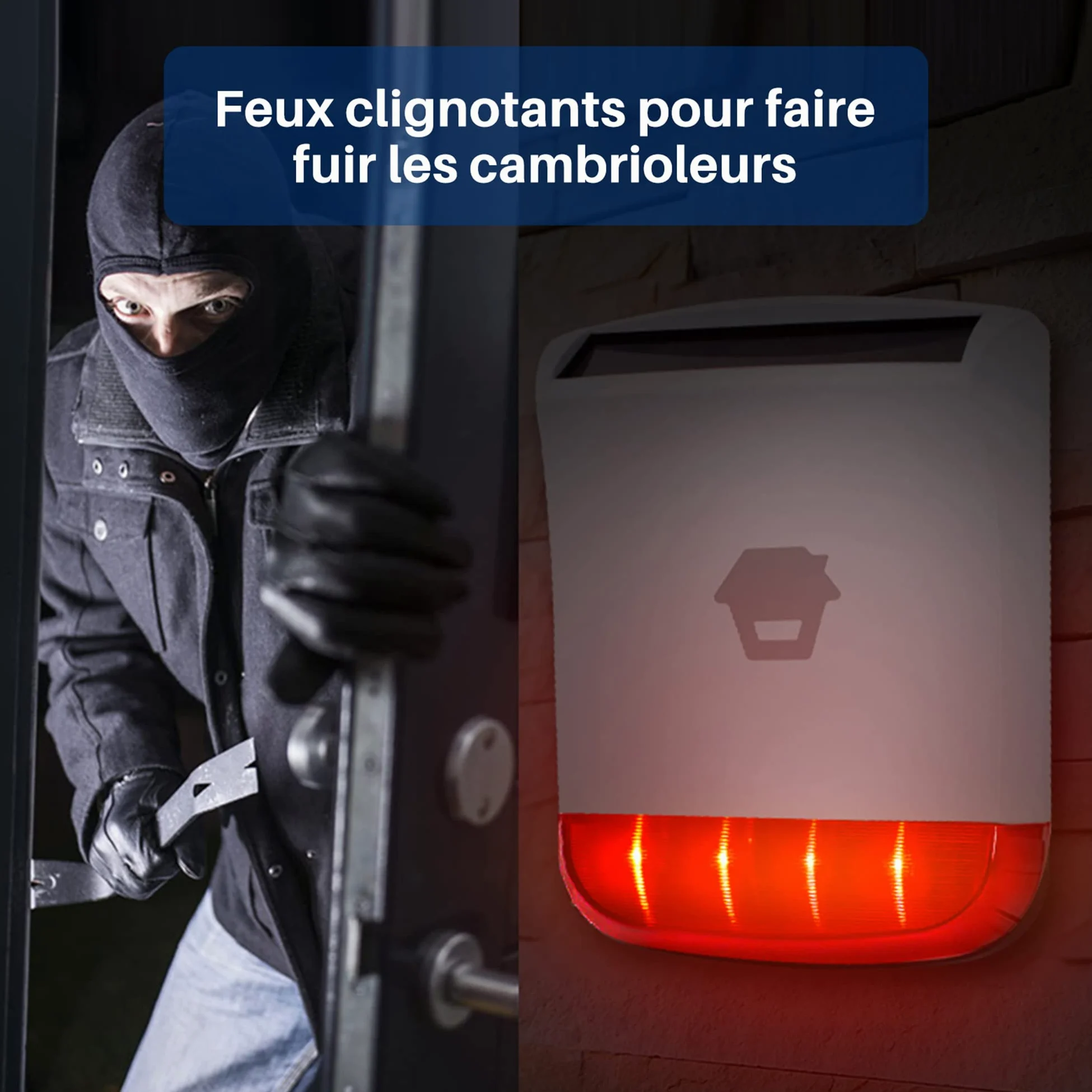 Chuango LTE-400 - Allarme domestico senza fili con sirena - Sistema di sicurezza domestica & SPS-260 Sirena solare wireless - Allarme antifurto con luce stroboscopica lampeggiante rossa